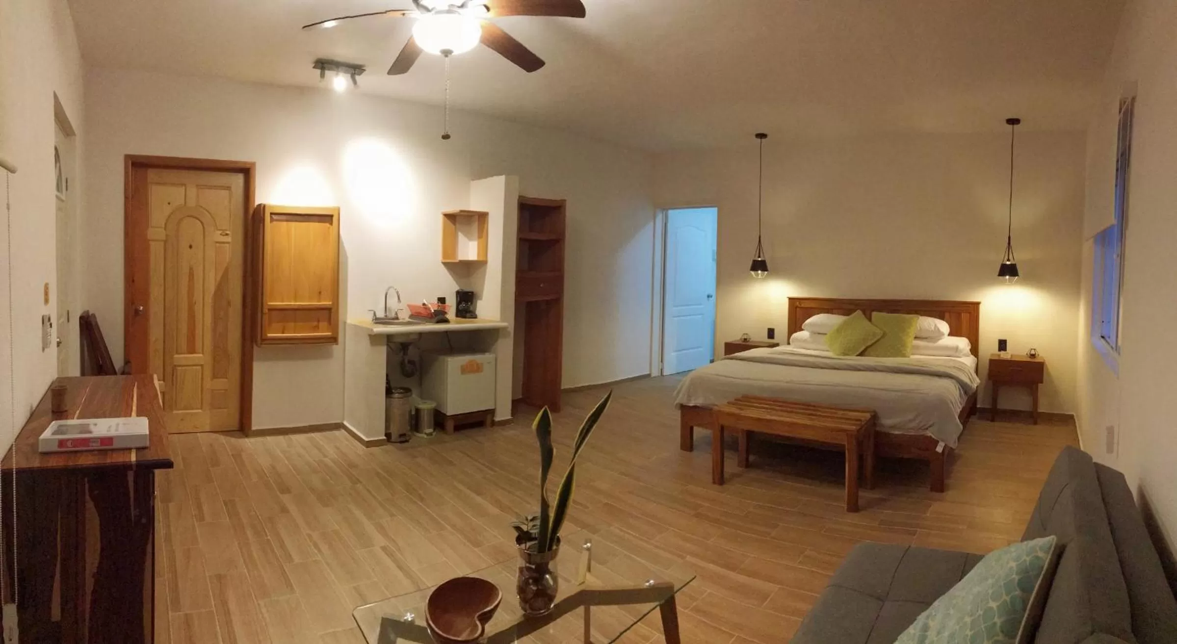 Living room, Bed in Casa Kaan Calakmul