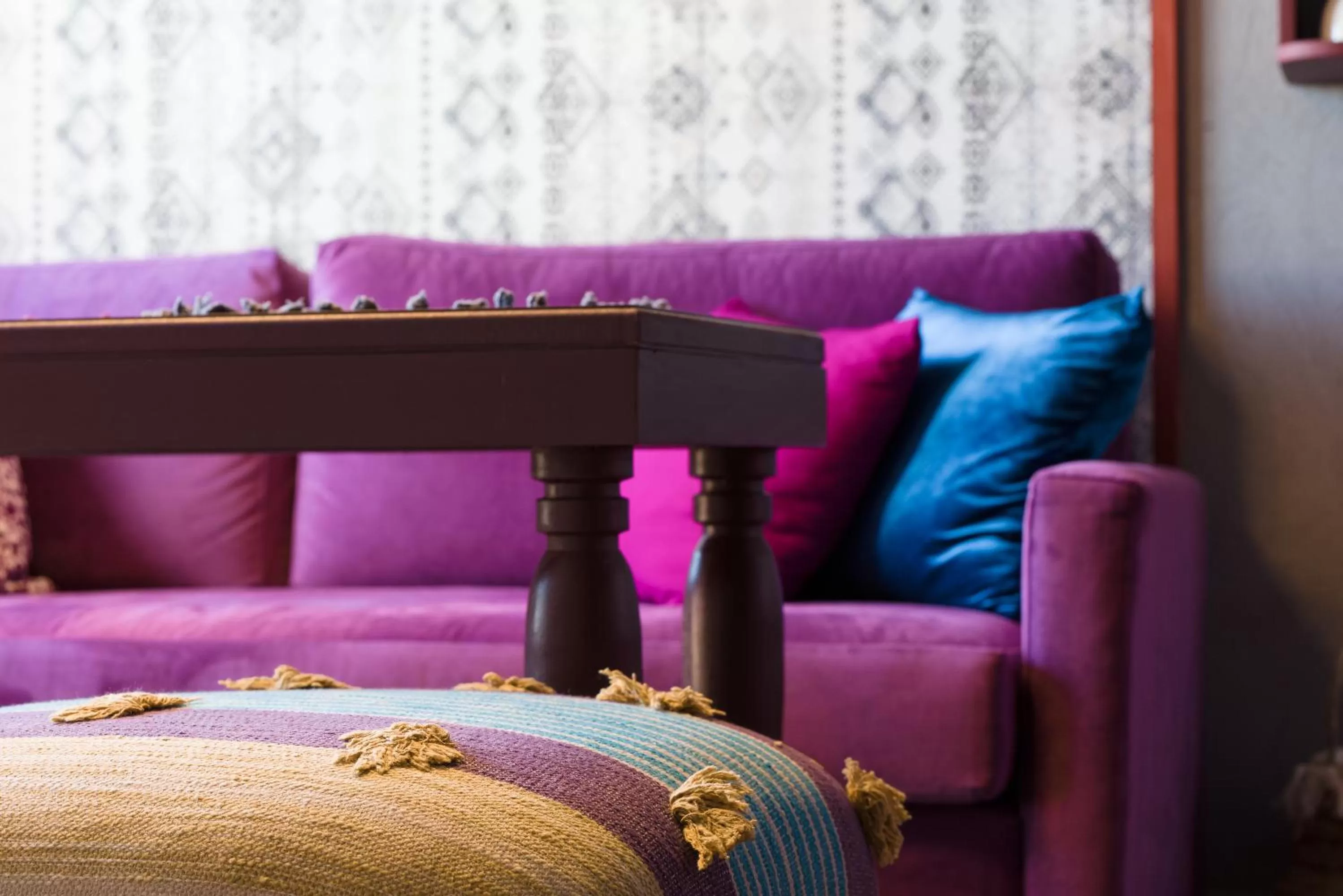 Seating area, Bed in Downtown Athens Lofts - The Acropolis Observatory