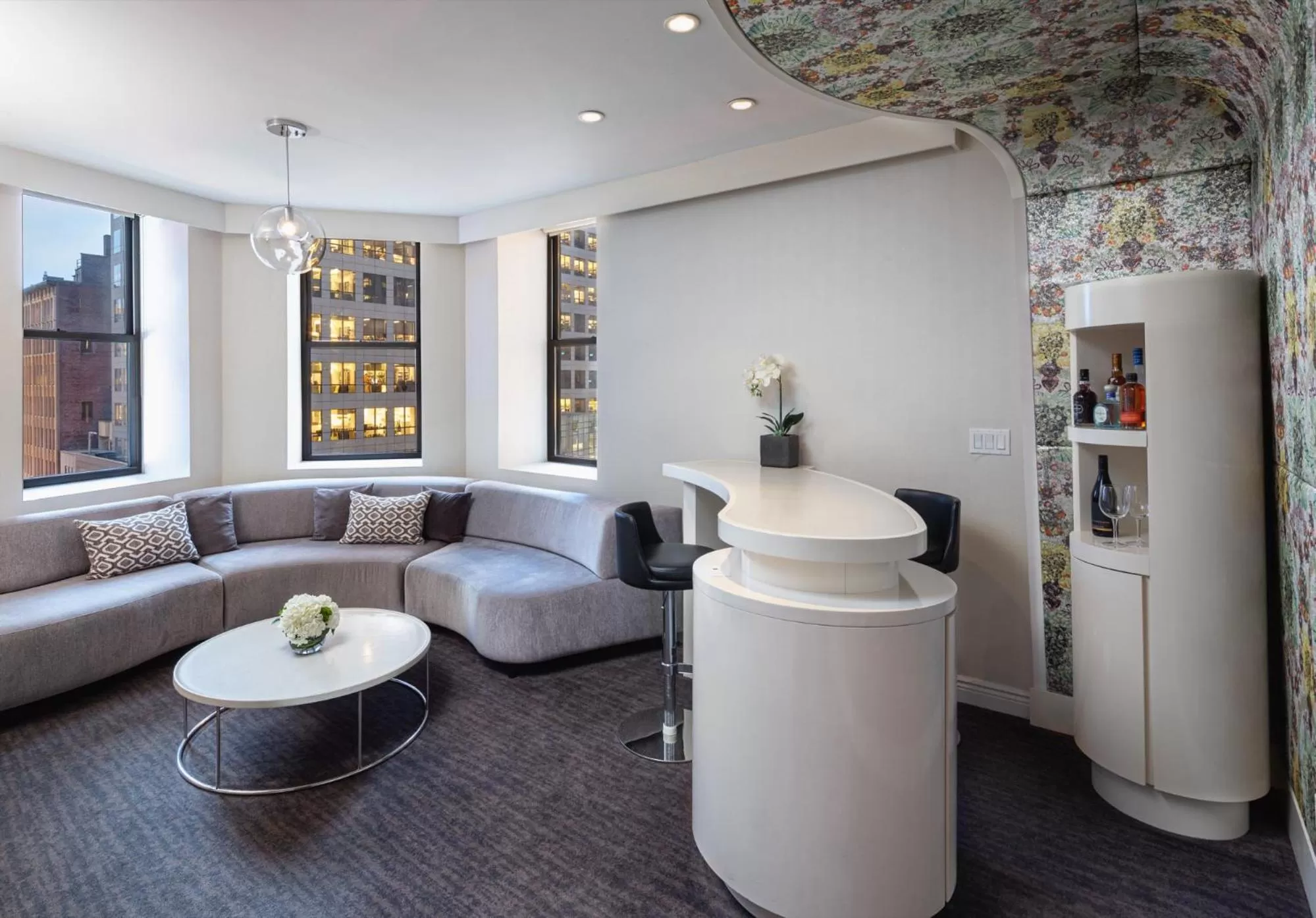 Seating area in Dream Midtown, by Hyatt