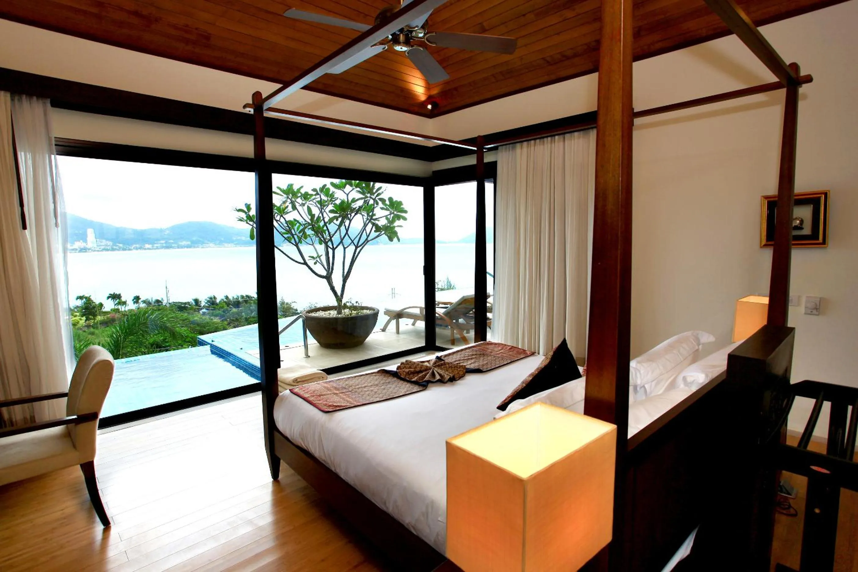 View (from property/room), Bed in IndoChine Resort and Villas