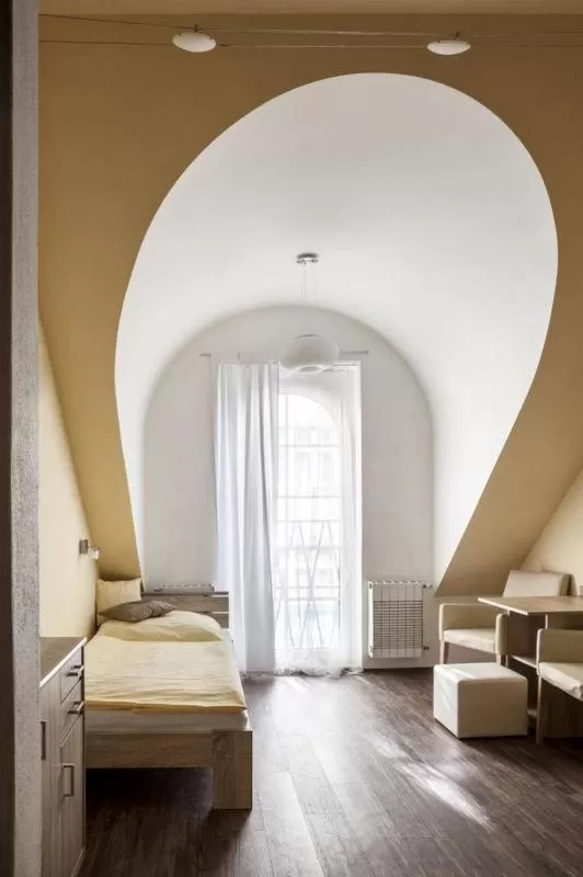 Seating area, Bed in Hotel Na Baste