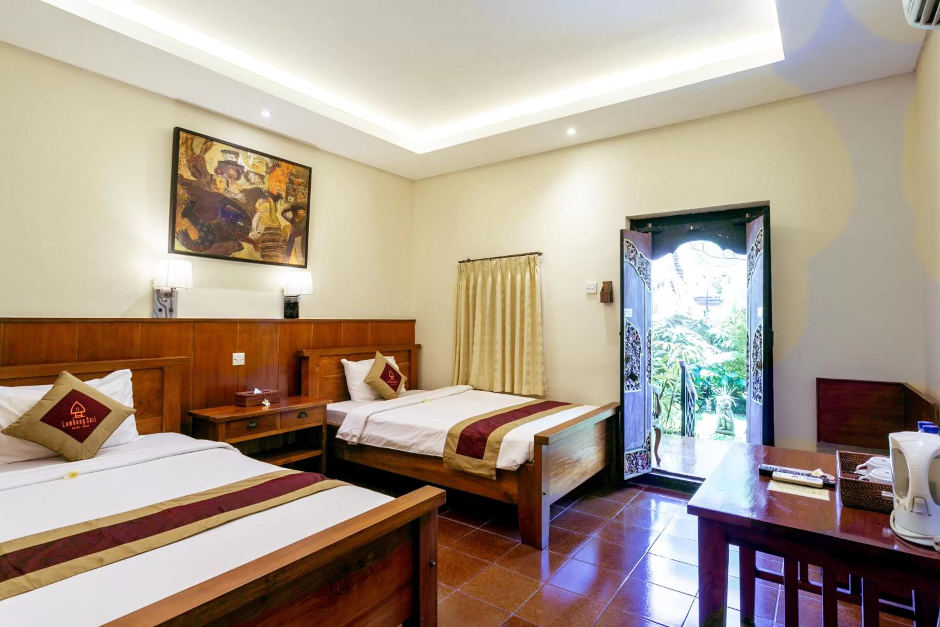 Bed in Lumbung Sari Ubud Hotel - CHSE Certified