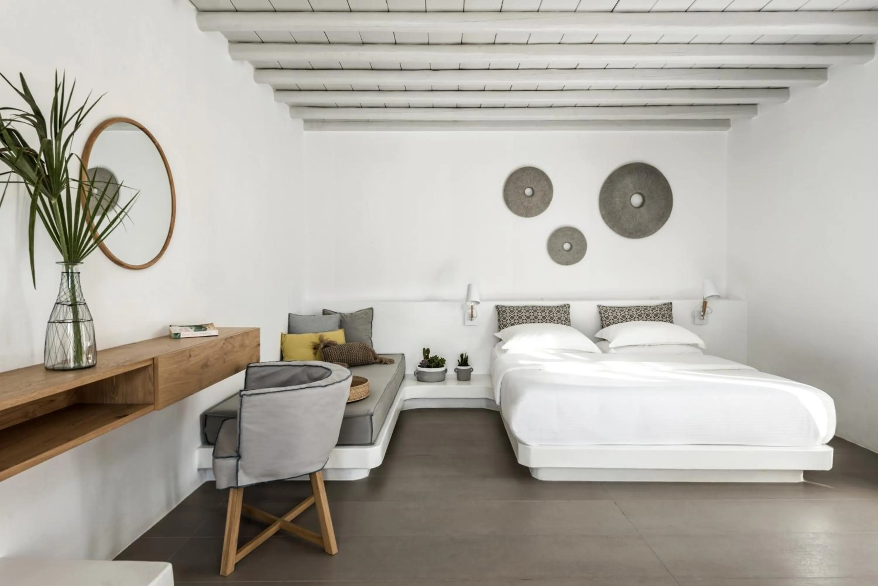 Coffee/tea facilities, Bed in A Hotel Mykonos