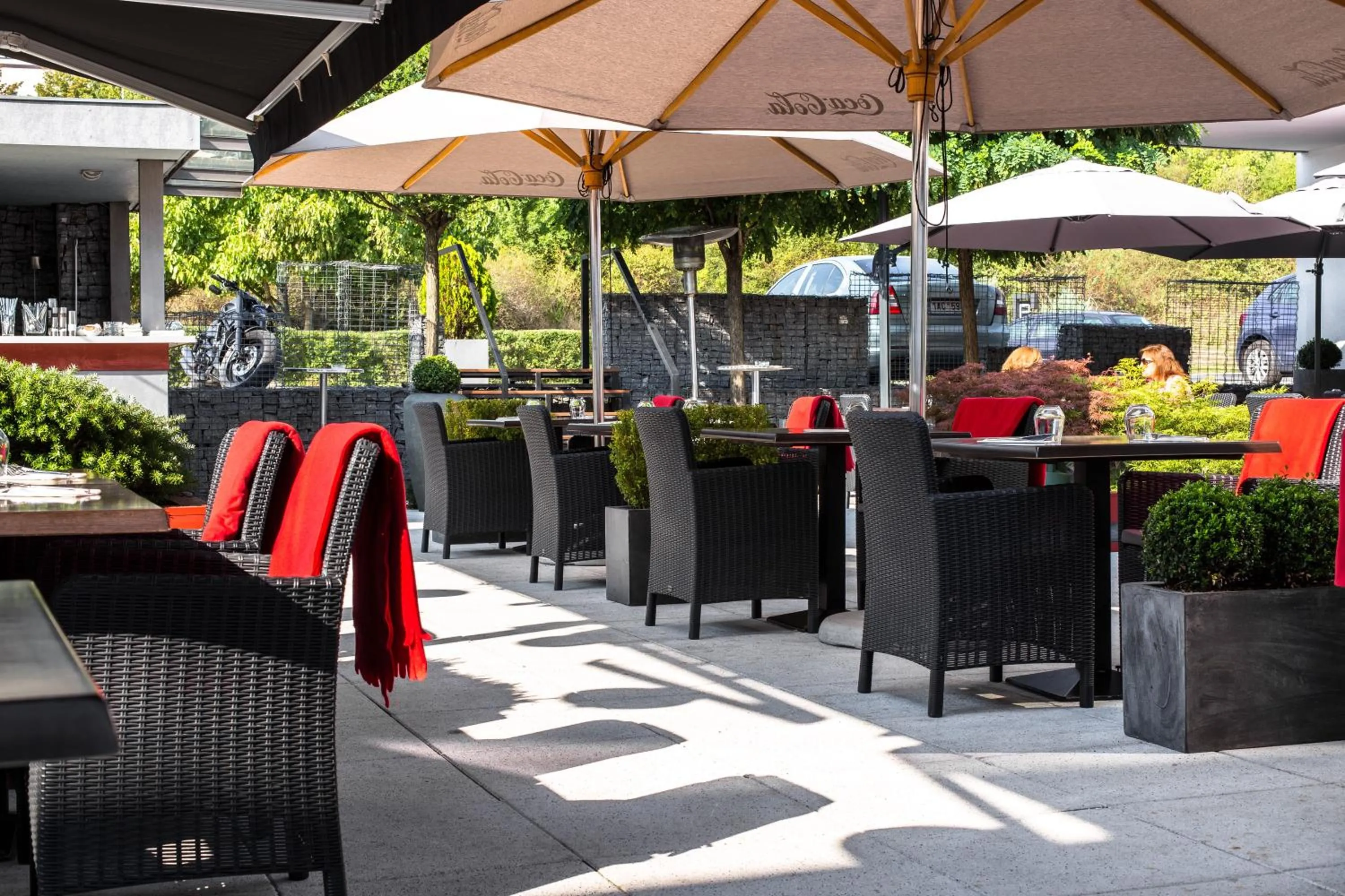Patio in Volcano Spa Hotel