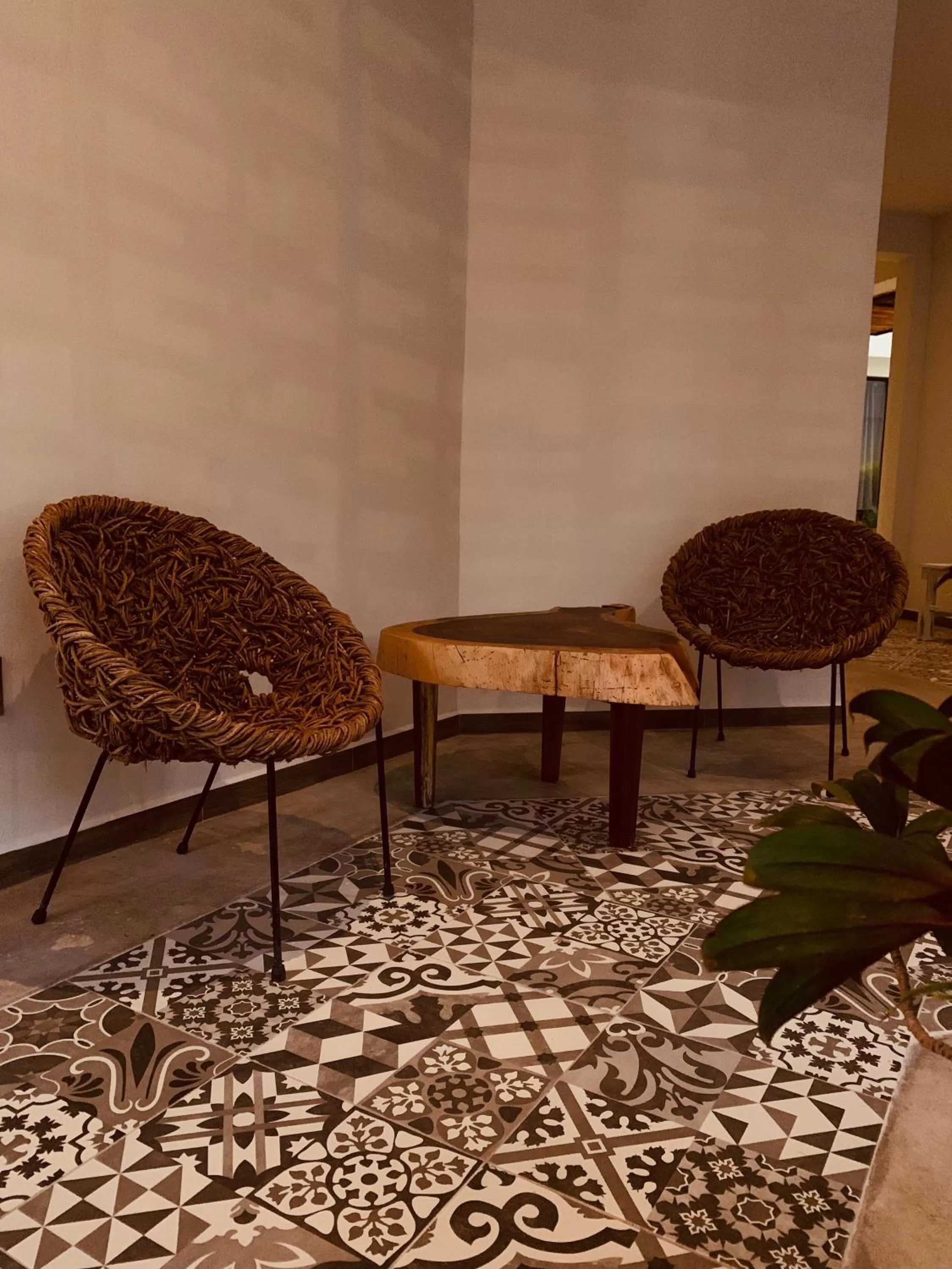 Seating area in Hotel Muyu Tulum