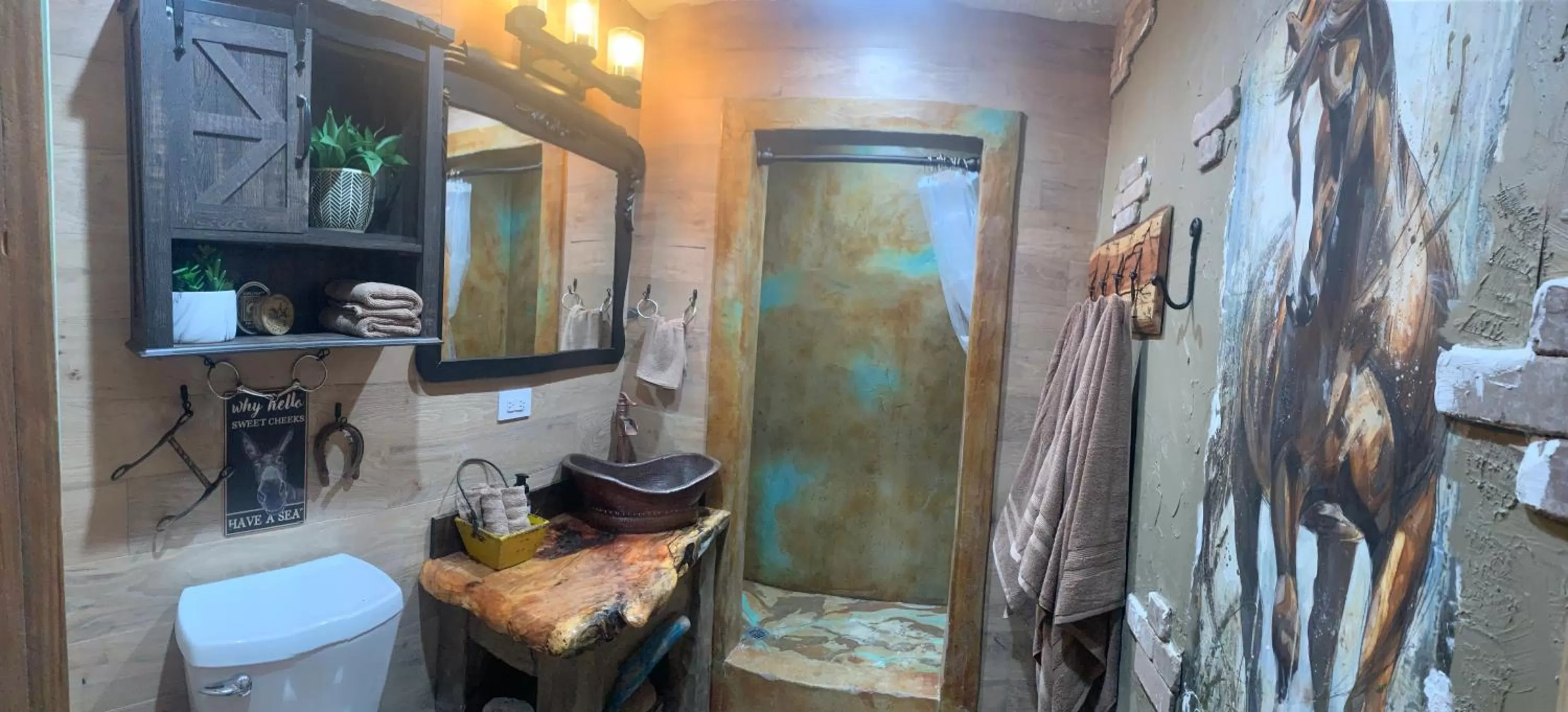 Bathroom in Fox Pass Cabins