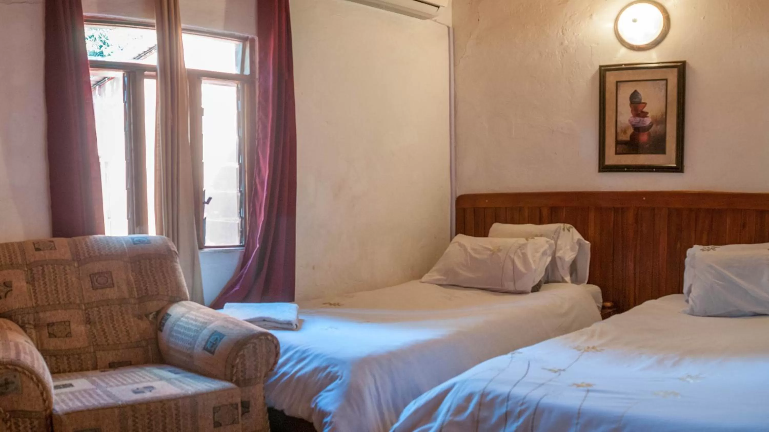 Bed in Okavango Lodge