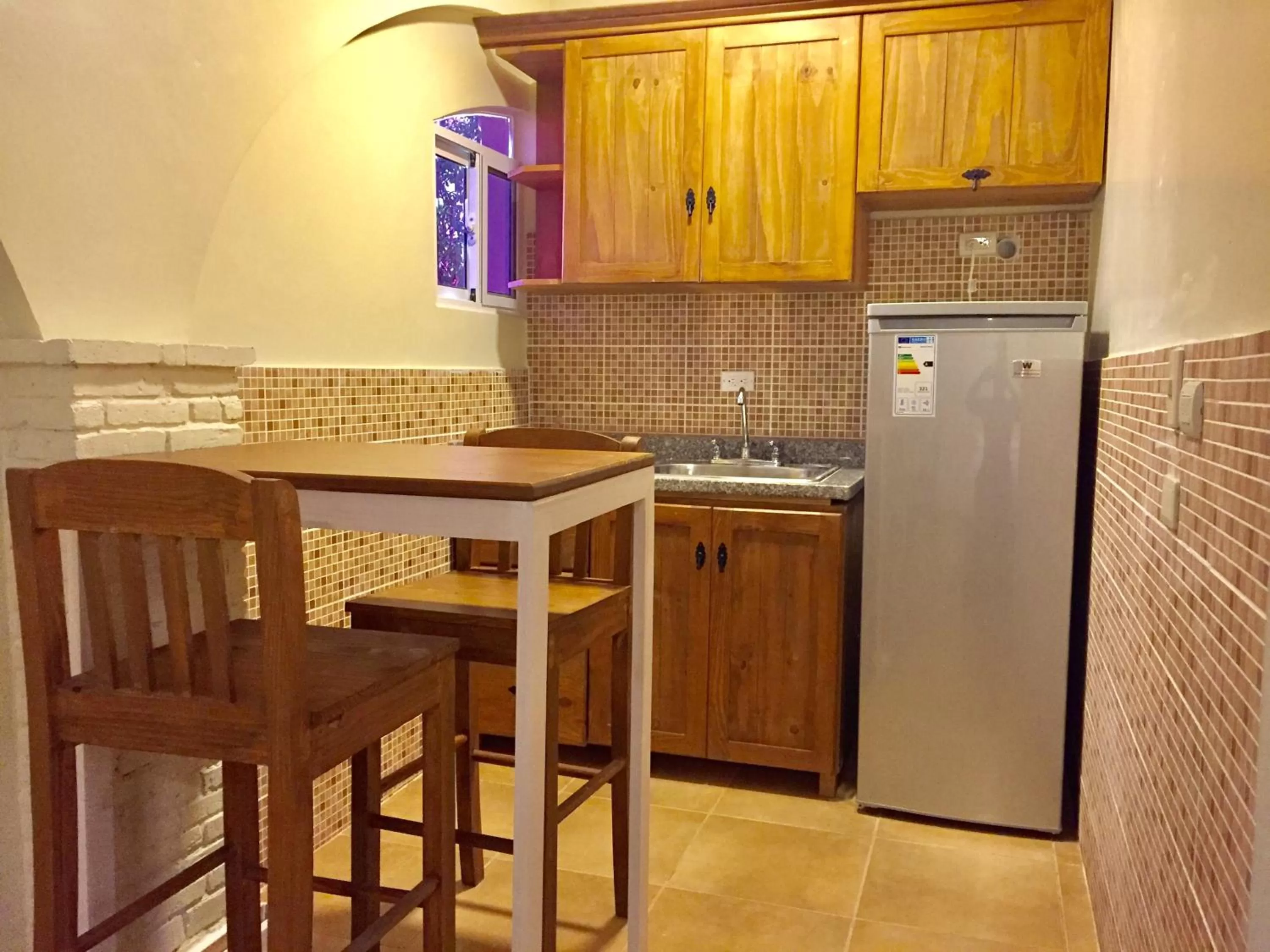 Kitchen or kitchenette in Hotel Yamilí