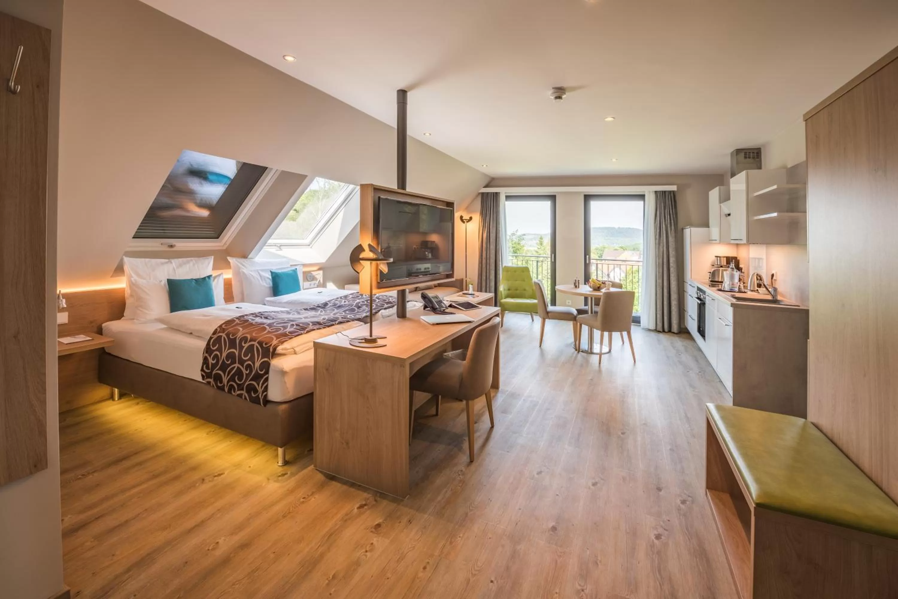 Photo of the whole room, Bed in AKZENT Hotel Villa Saxer