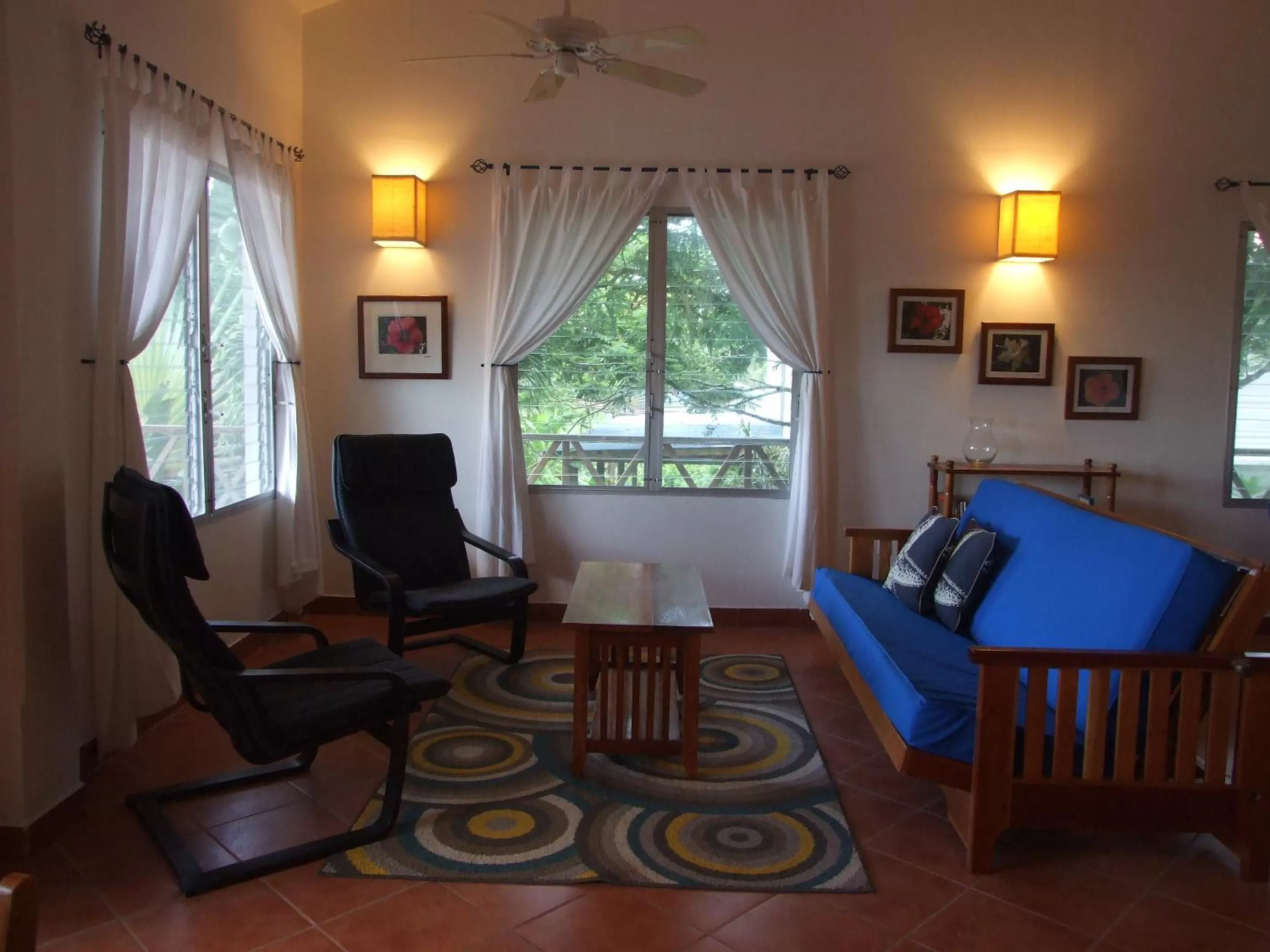 Seating area in BlueBelize B&B