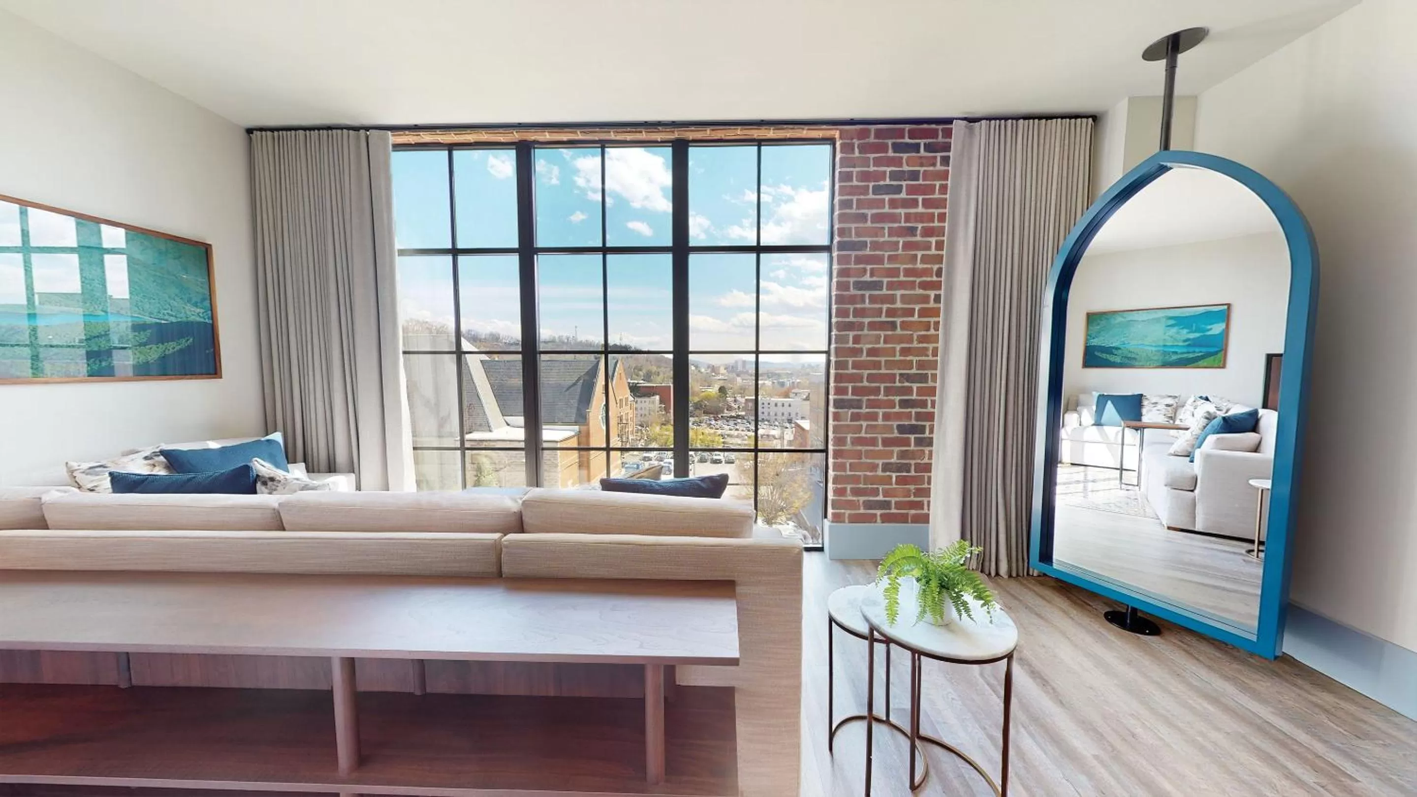 Seating area, Bed in The Restoration Asheville