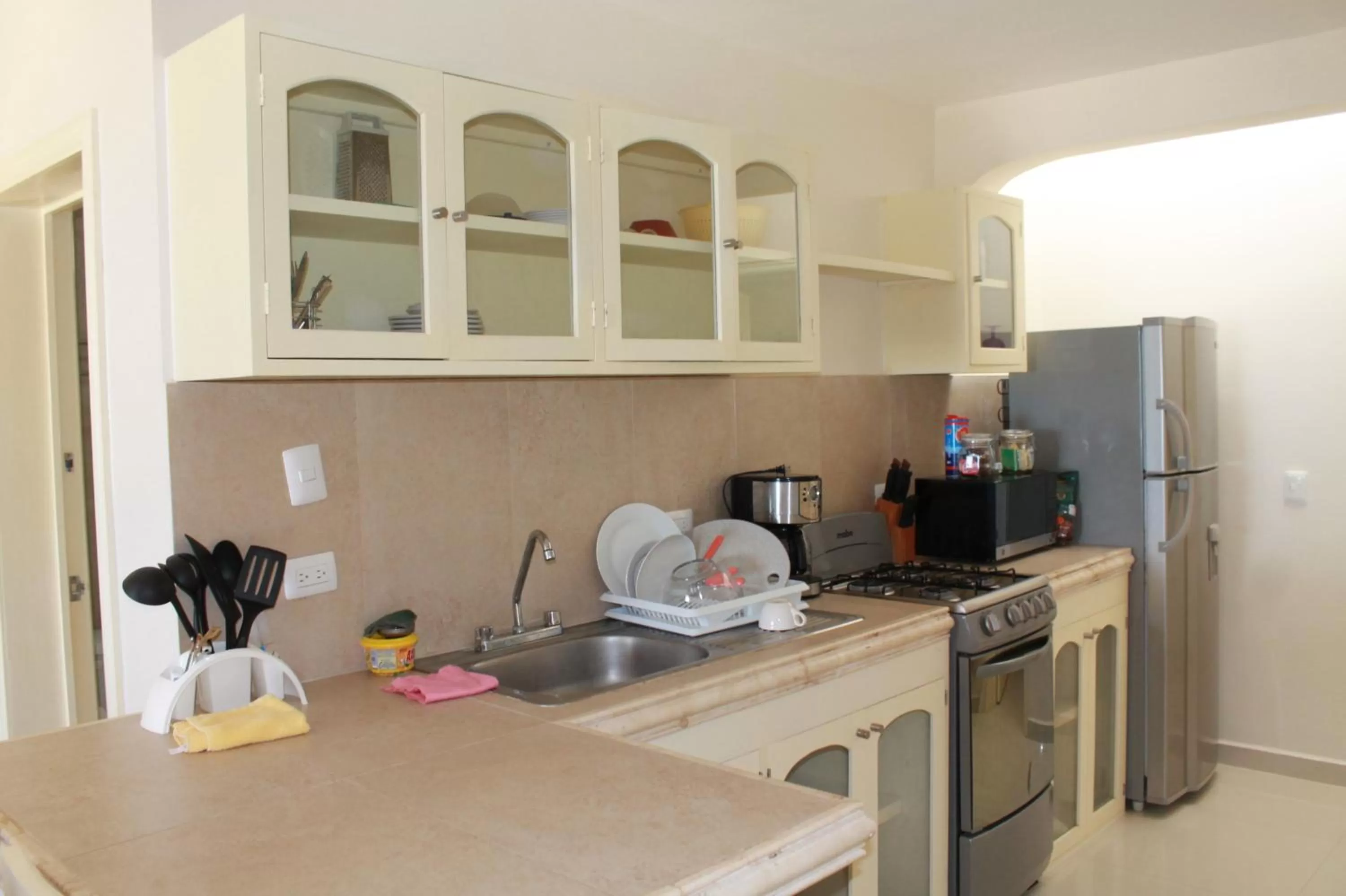 Kitchen or kitchenette in Hotel Playa La Media Luna