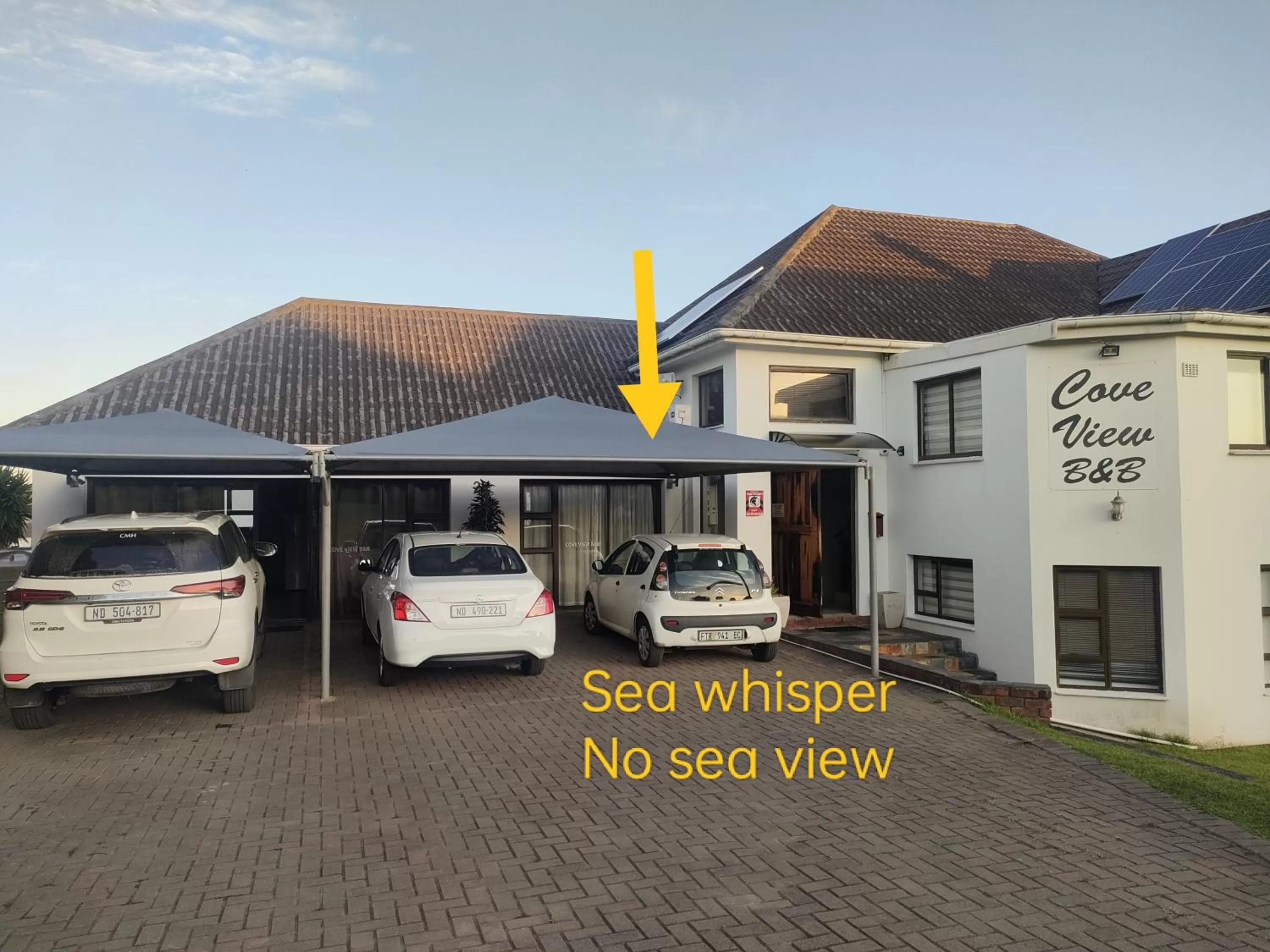 Parking in Cove View B&B