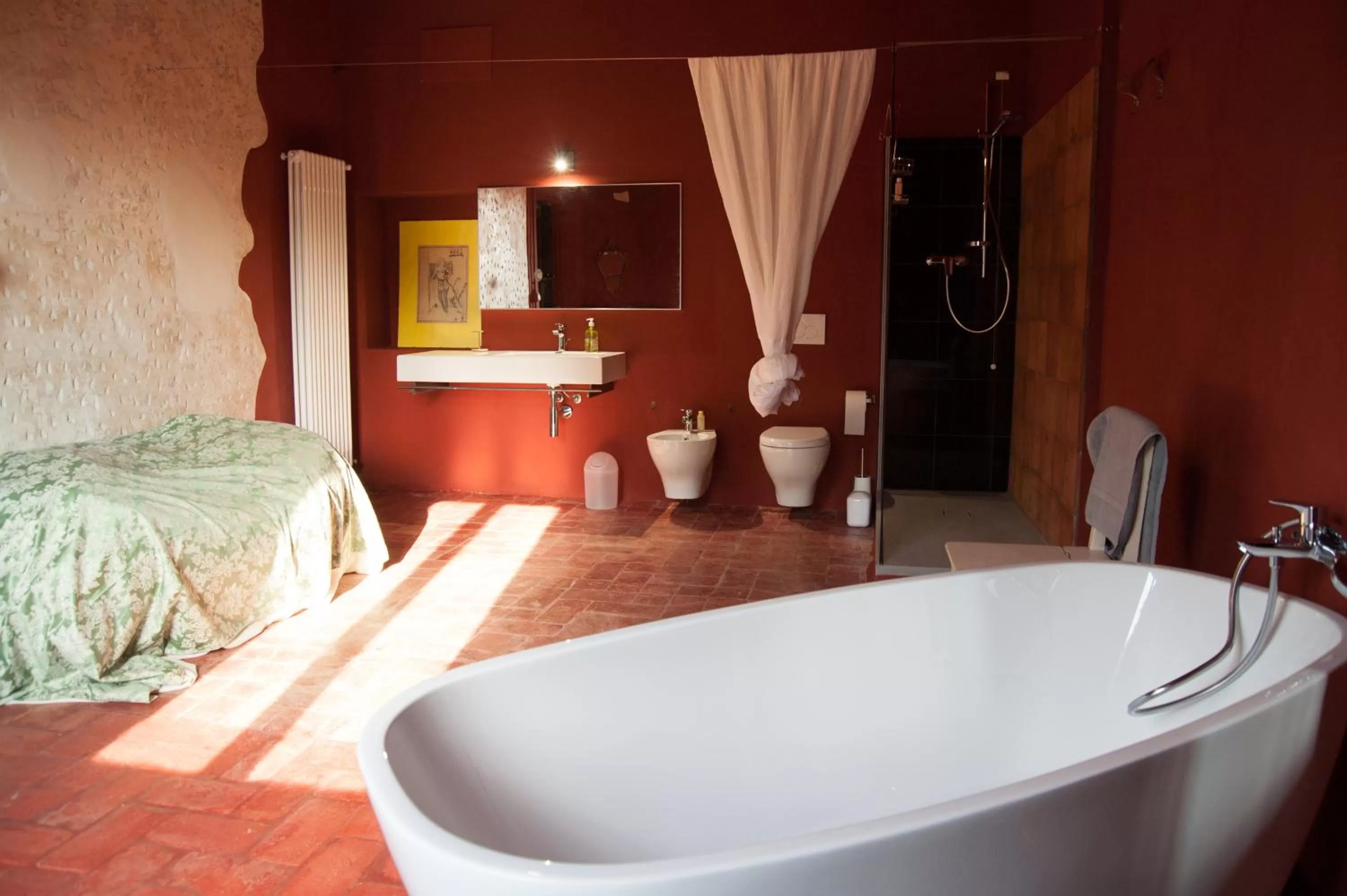 Bathroom, Bed in Corte Mantovanella