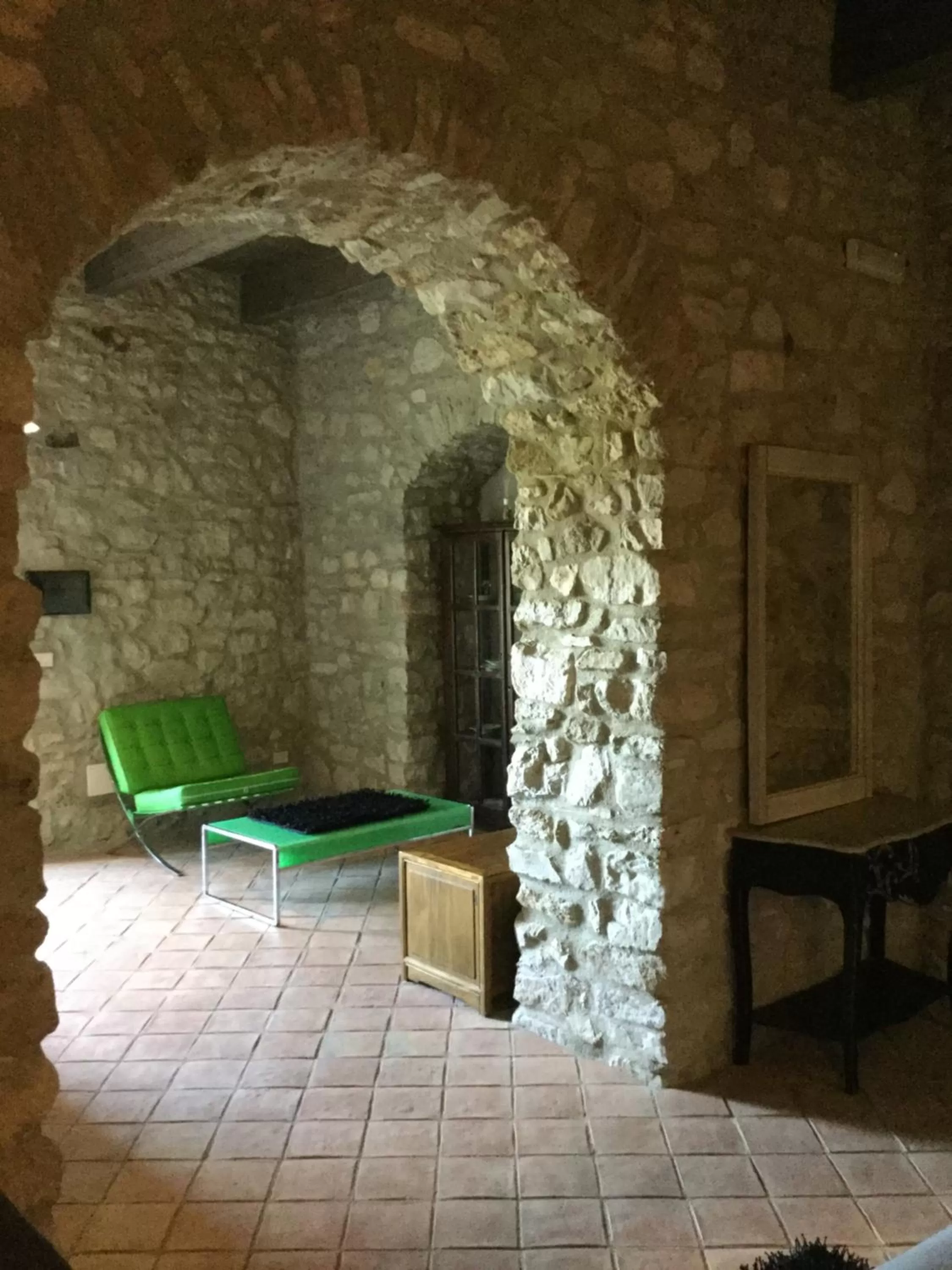 Seating area in La Portella