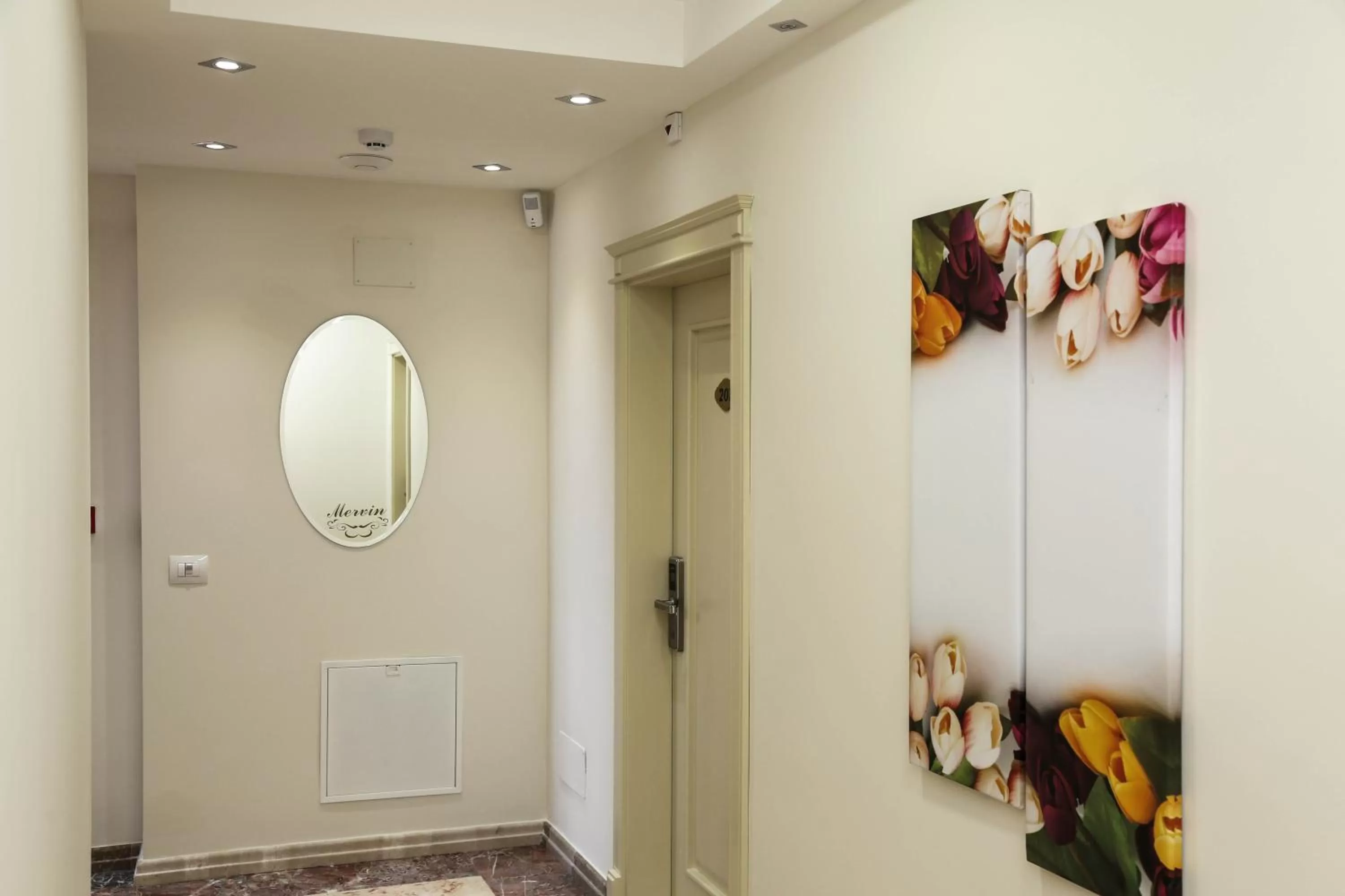 Decorative detail, Bathroom in Mervin Hotel