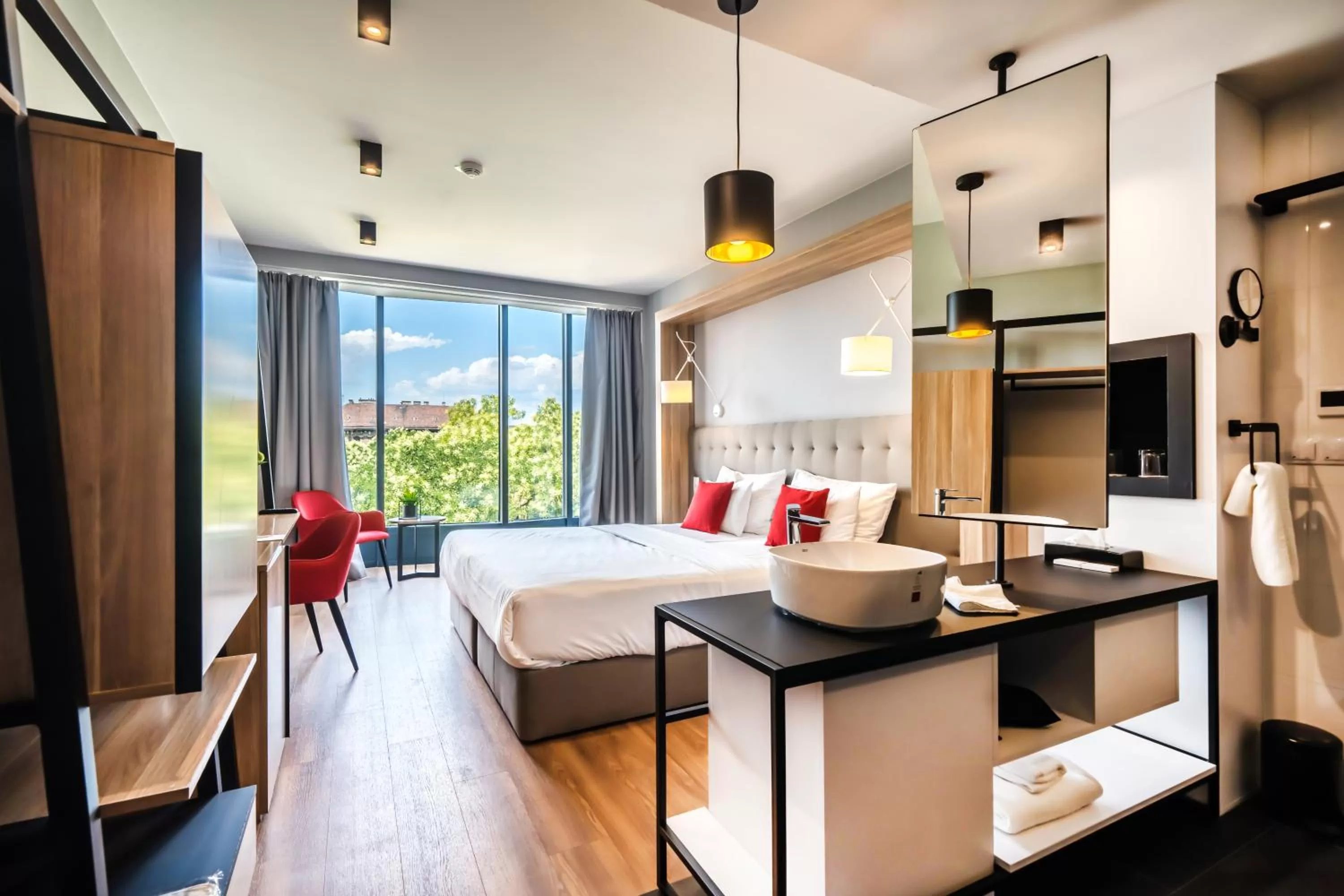 Bedroom, Bed in Up Hotel Budapest