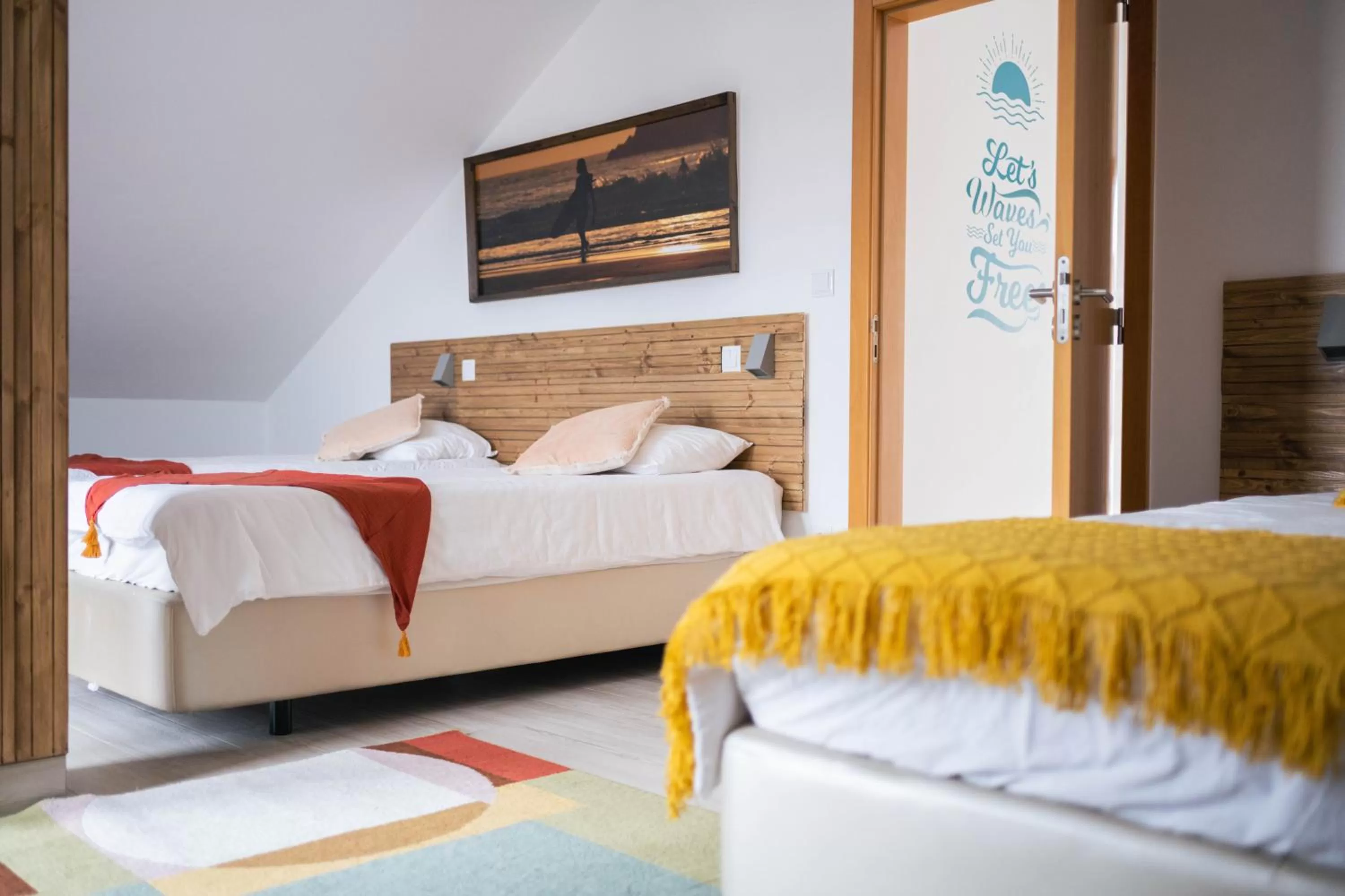 Bed in Ferrel Surf House