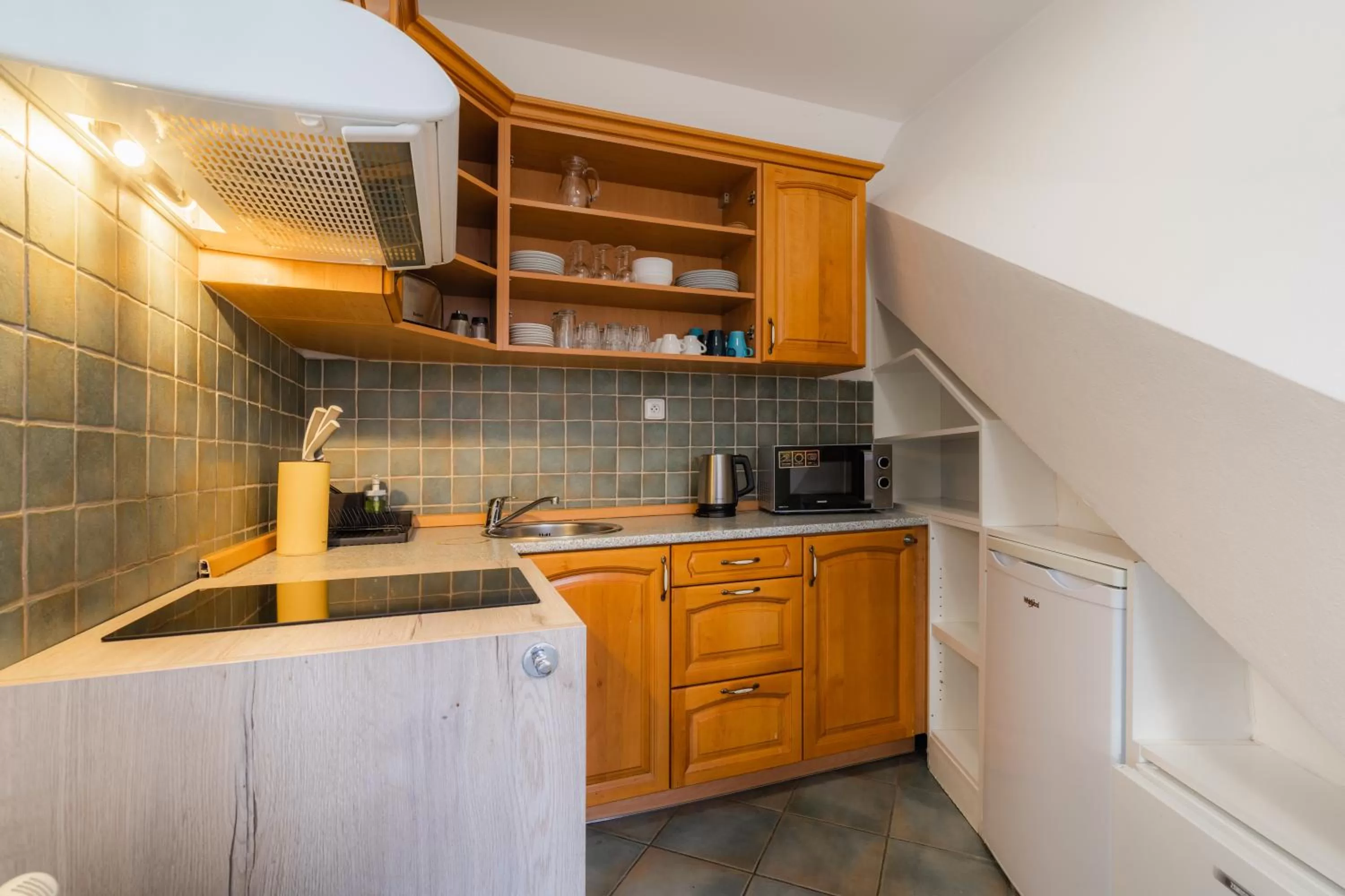 kitchen in EA ApartHotel Melantrich