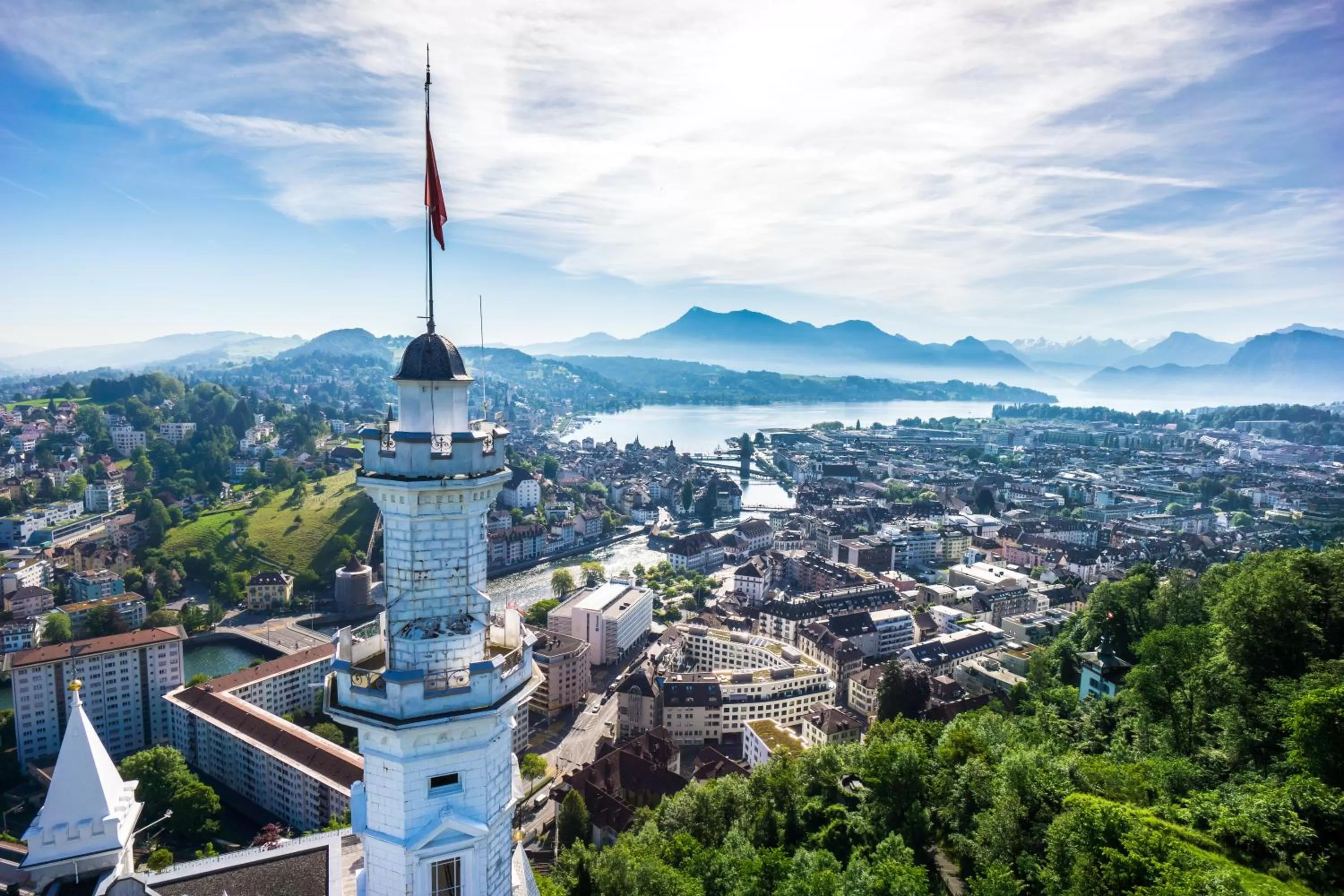 Bird's eye view in Château Gütsch