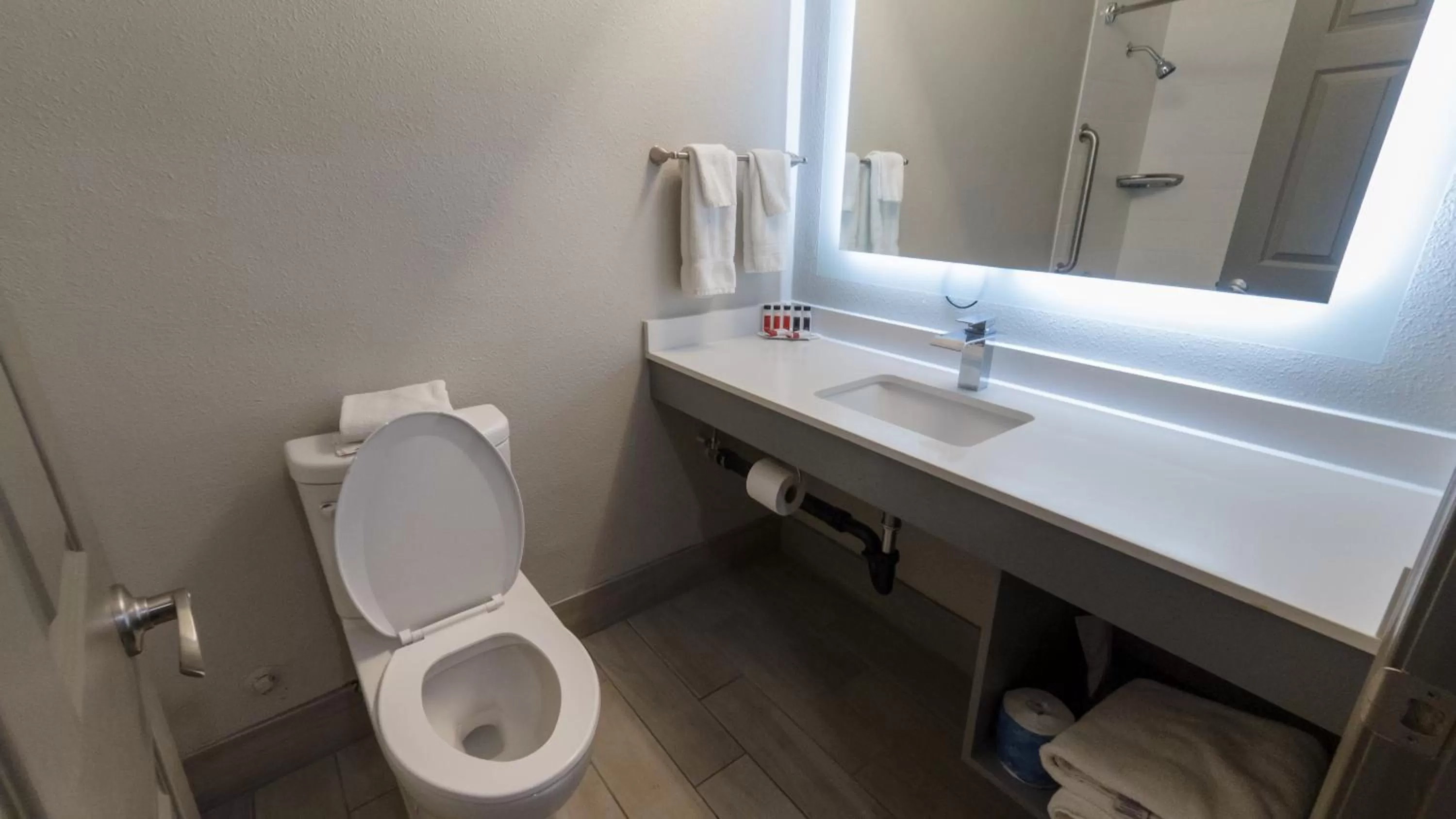 Bathroom in Super 8 by Wyndham Santa Cruz Beach