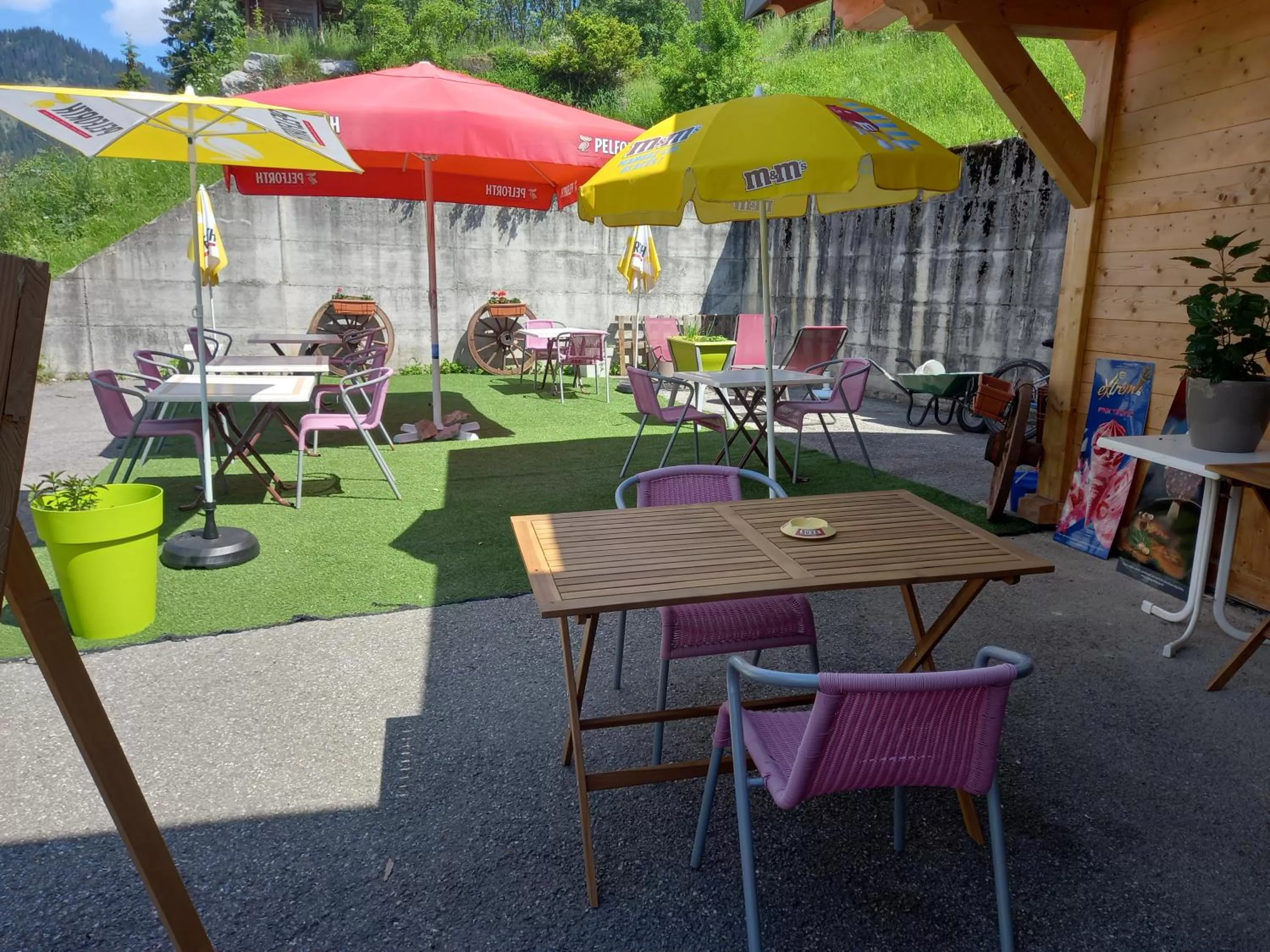 Patio in Hôtel l'Edelweiss
