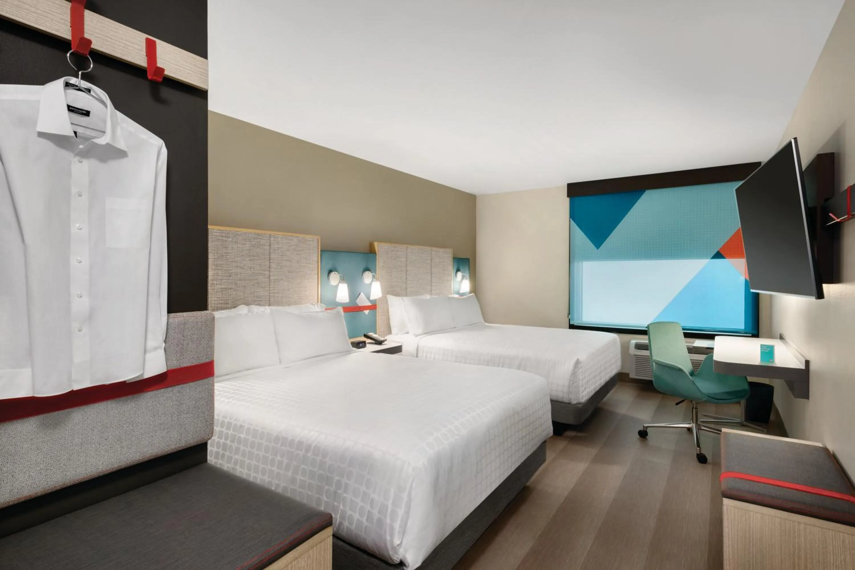 Queen Room with Two Queen Beds Hearing Accessible in avid hotels - Austin - Tech Ridge, an IHG Hotel