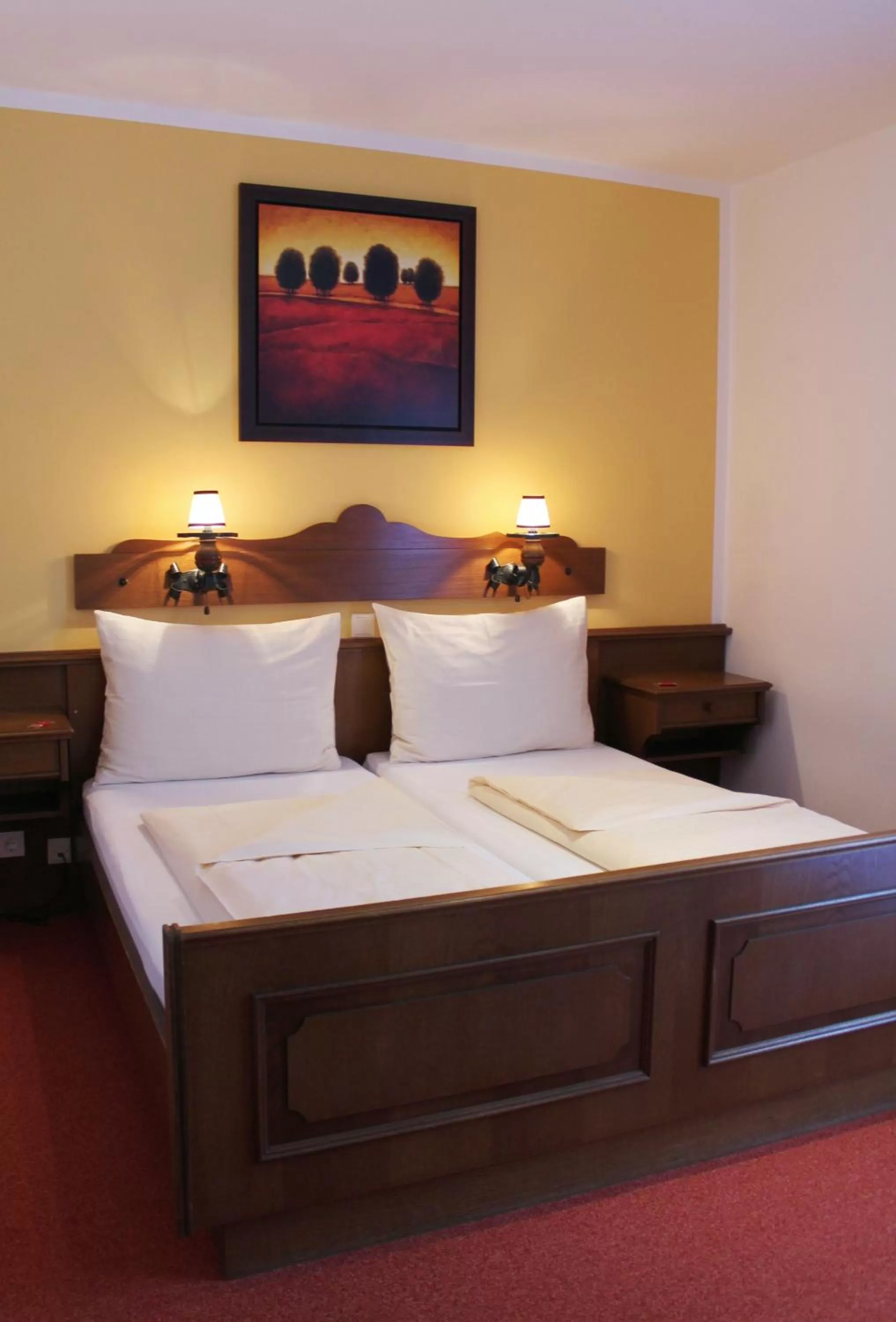 Bed in Hotel Restaurant Schwartz