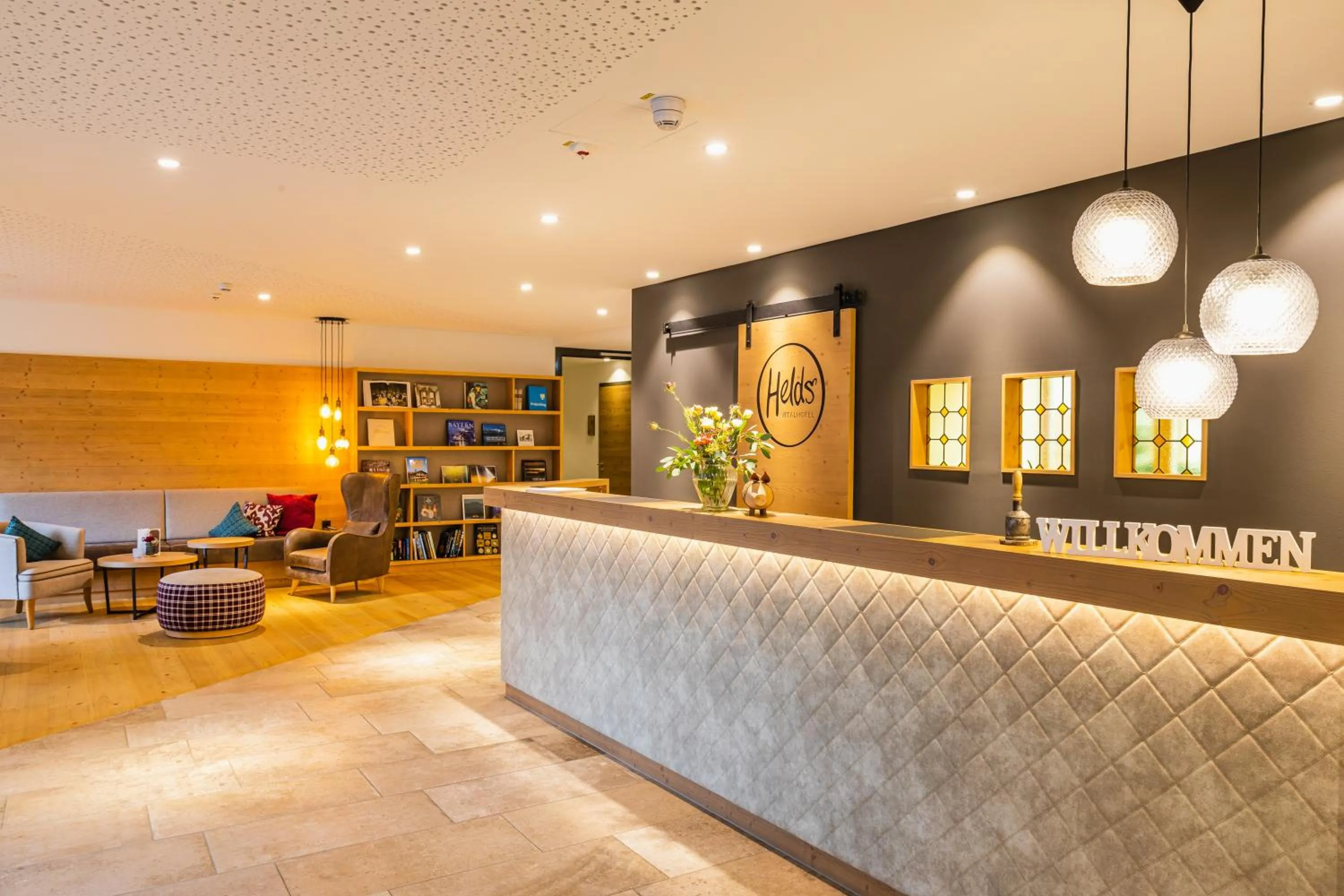 Lobby or reception in HELDs Vitalhotel