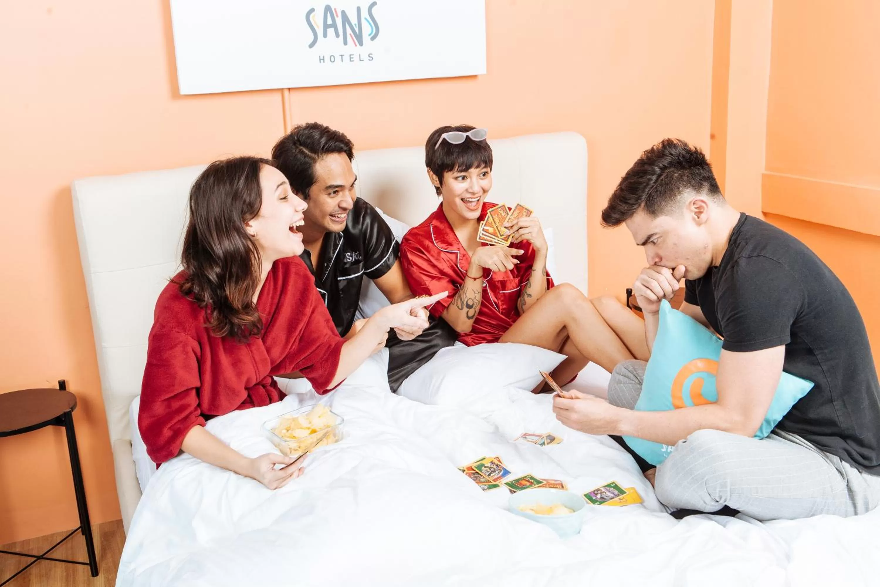 People in Sans Hotel Laperal Manila