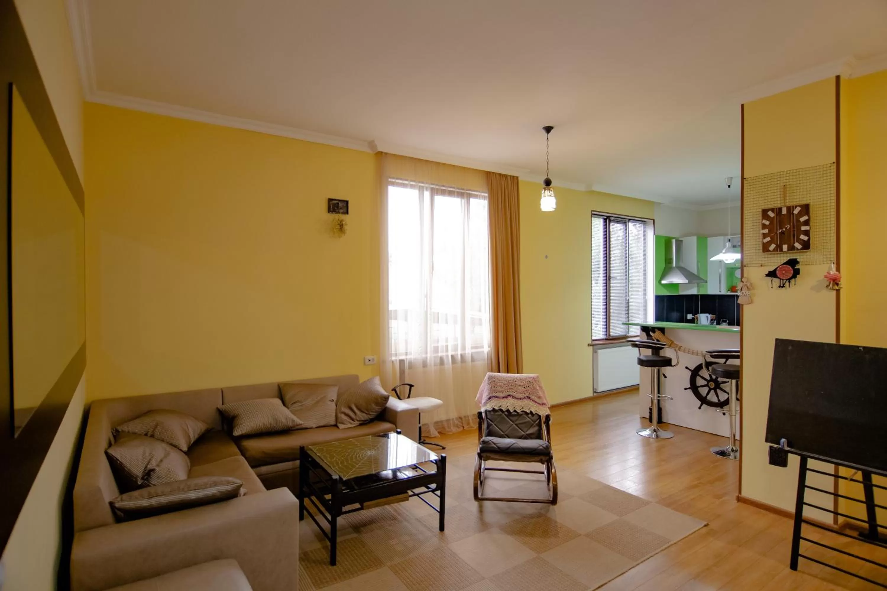 Communal lounge/ TV room, Seating Area in Qilimcha's Guesthouse