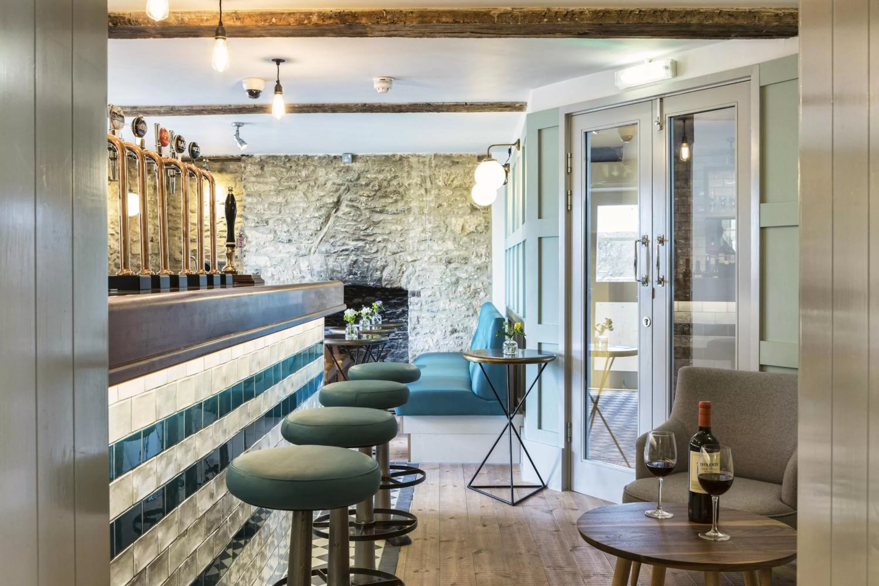 Lounge or bar in The Old Stocks Inn