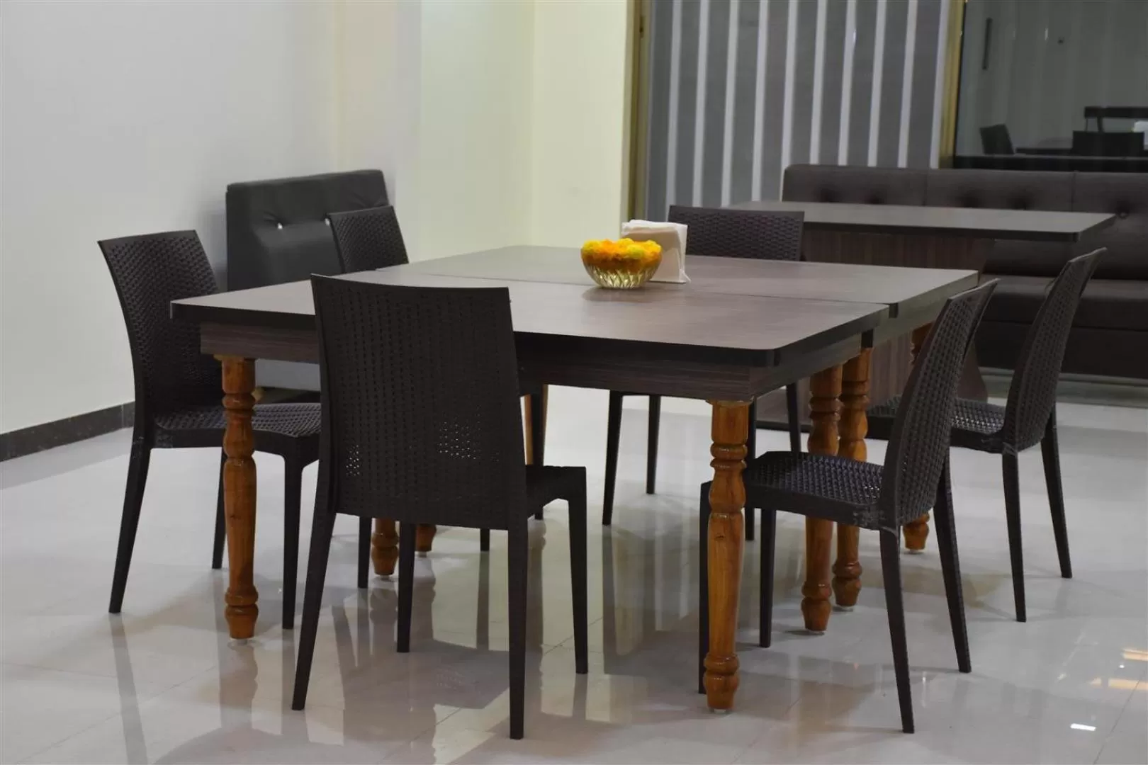 Dining area in Hotel Shri Sharanam