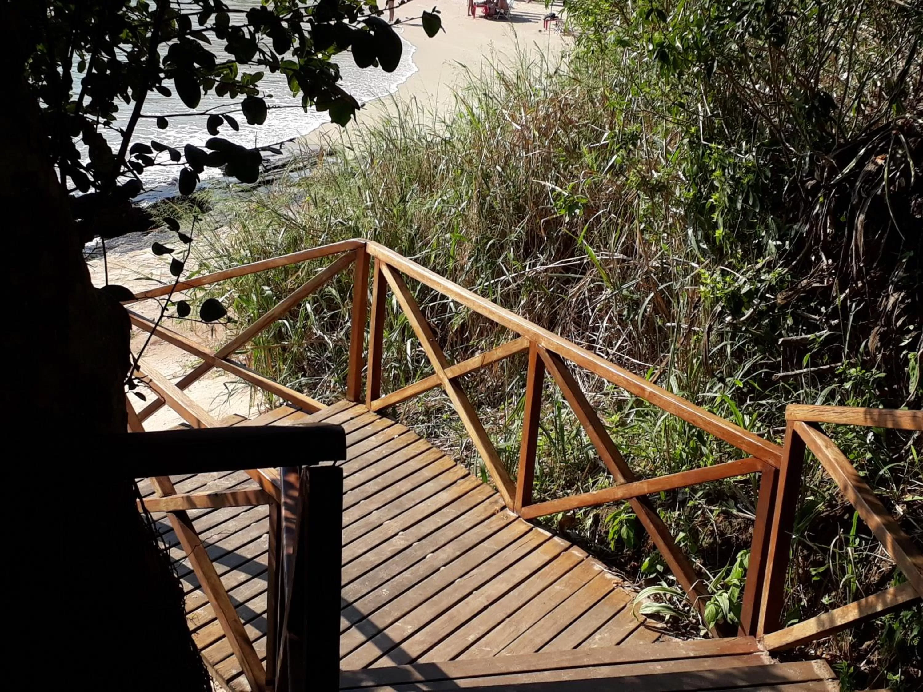 Beach, Balcony/Terrace in Pousada L'étage