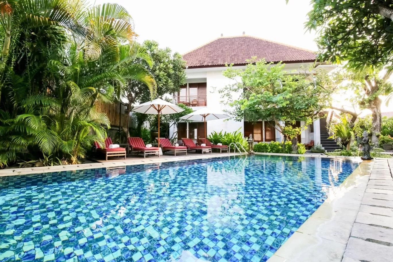 Pool view in Pondok Sari Kuta
