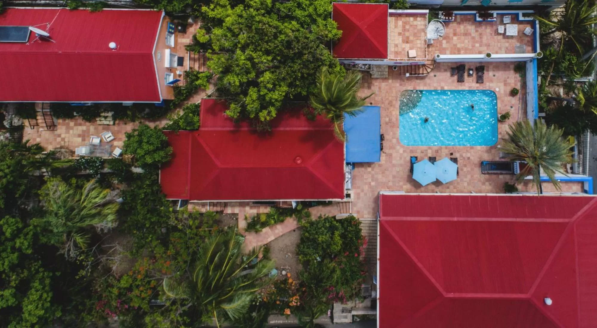 Patio, Bird's-eye View in Sugar Apple Bed and Breakfast