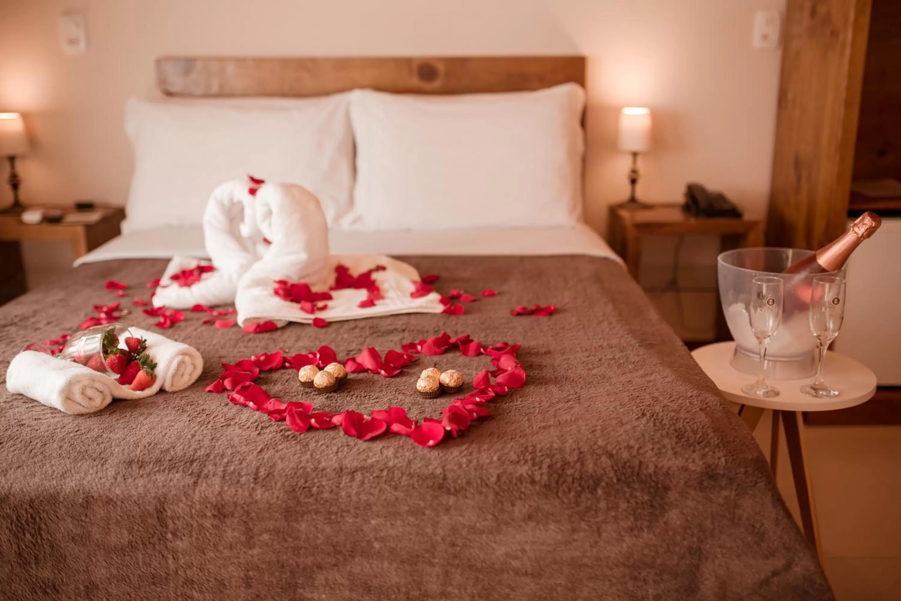 Bed in Pousada Charm Canela