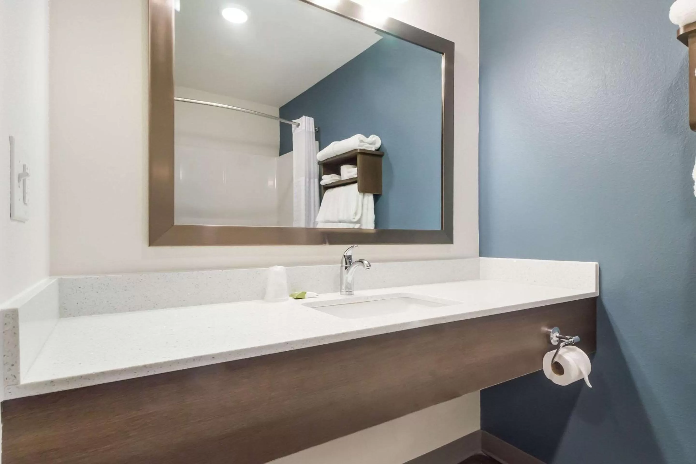 Bathroom in WoodSpring Suites Lake Jackson