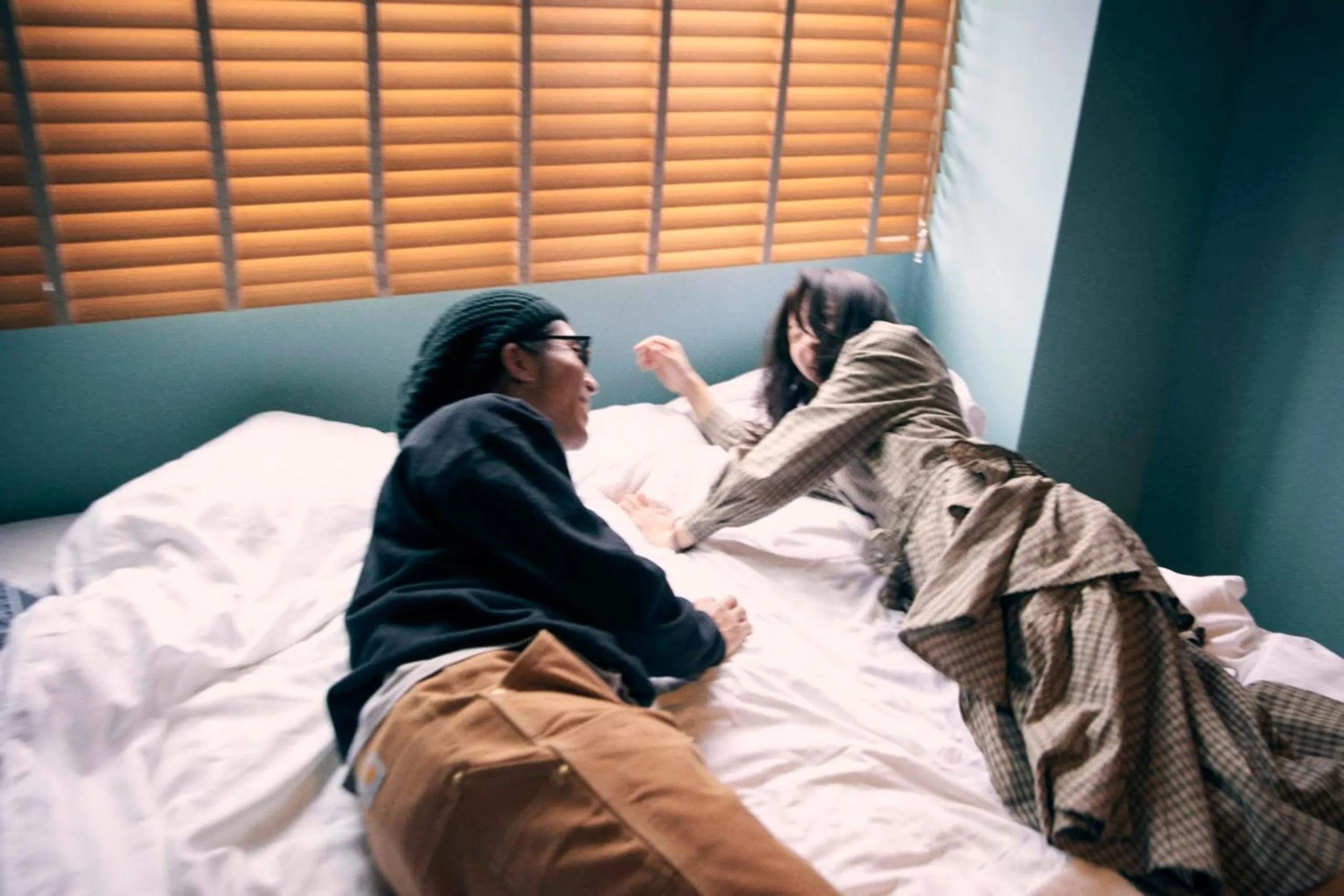 Bed in Hotel She, Kyoto