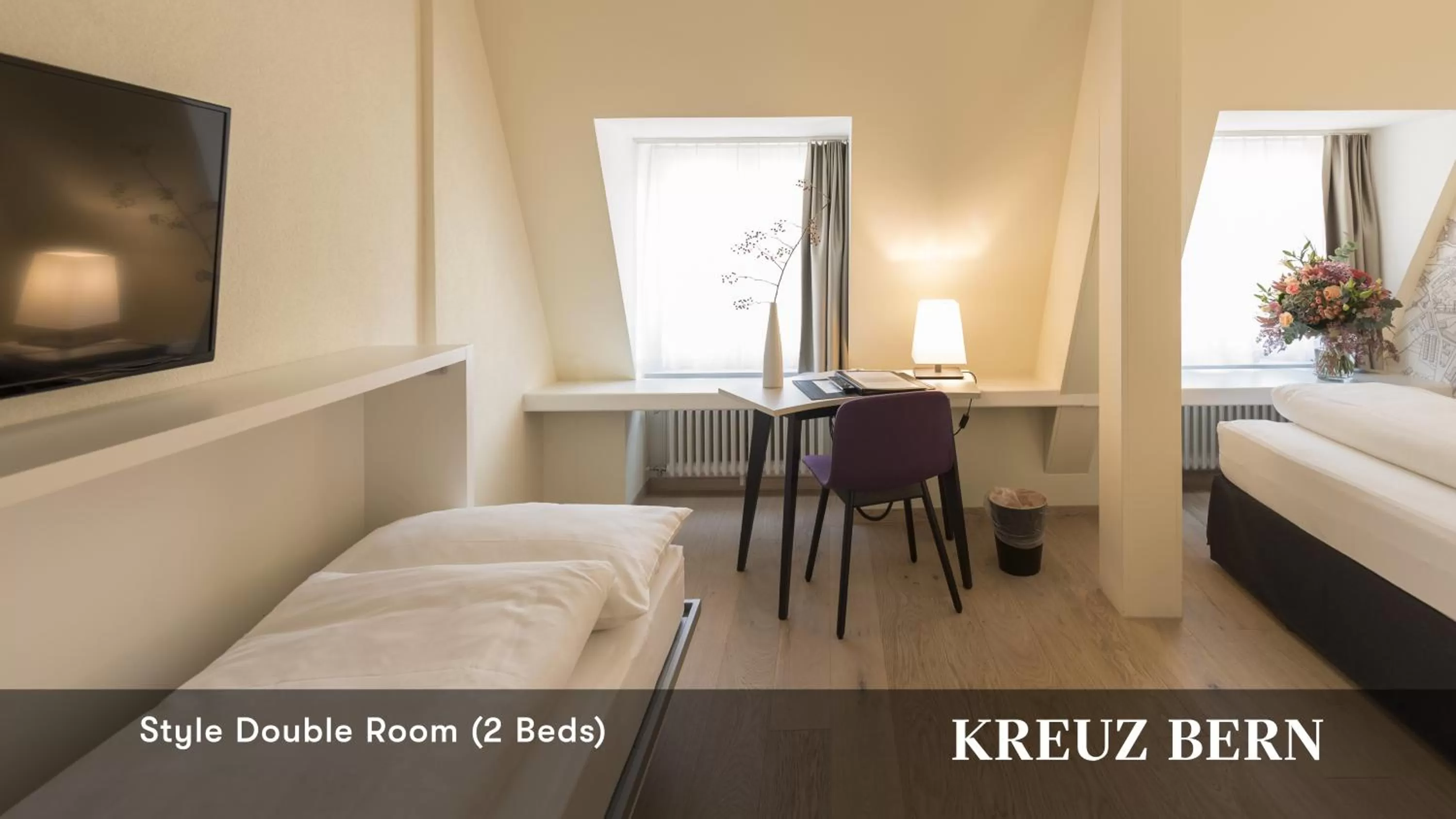 Photo of the whole room, Bed in Kreuz Bern Modern City Hotel
