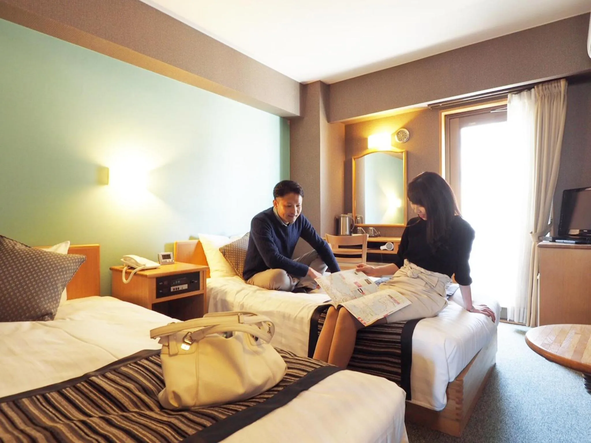 Day, Bed in Hotel AreaOne Kushiro