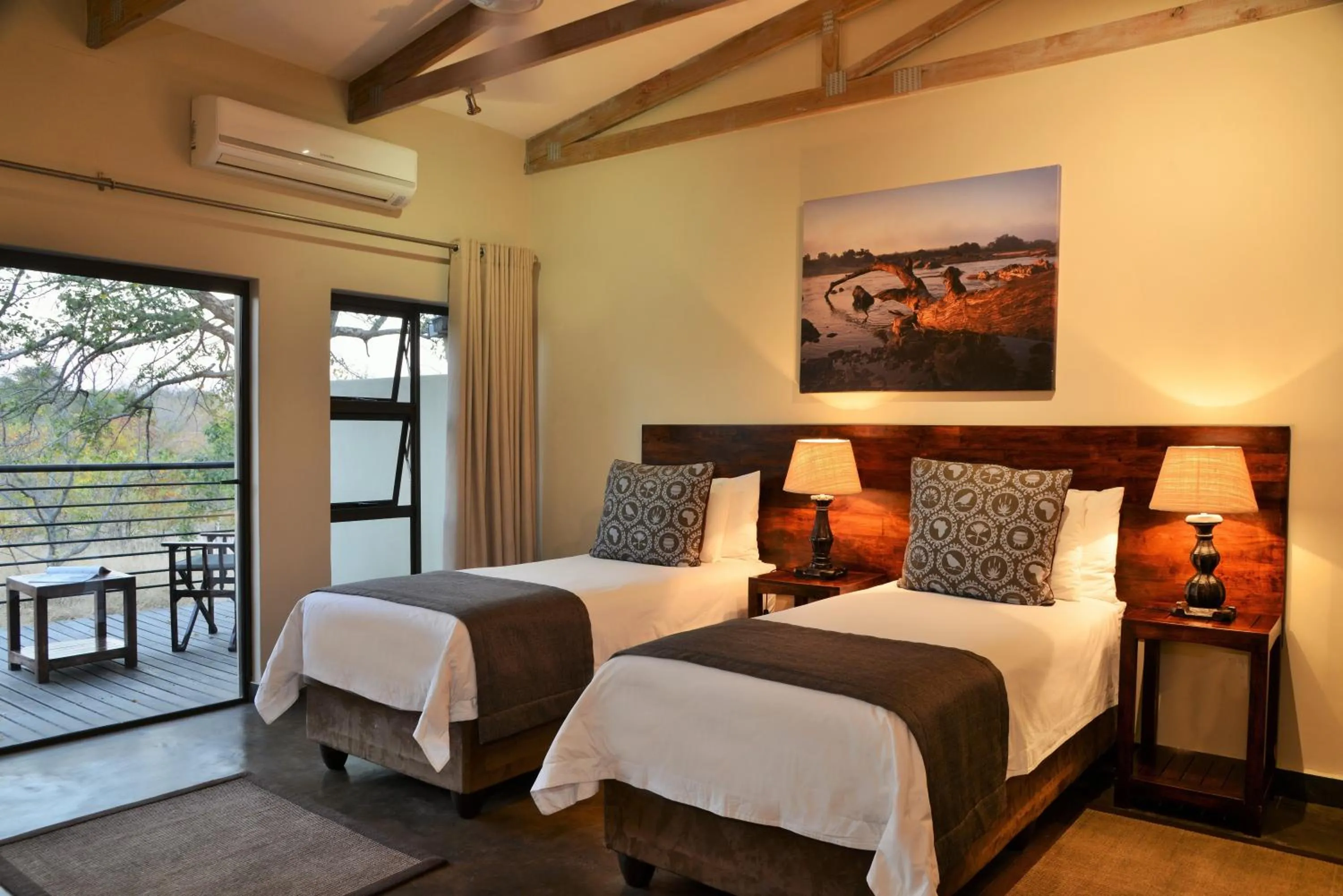 Balcony/Terrace, Bed in Bushveld Terrace Safari Hotel, Lodge & Spa