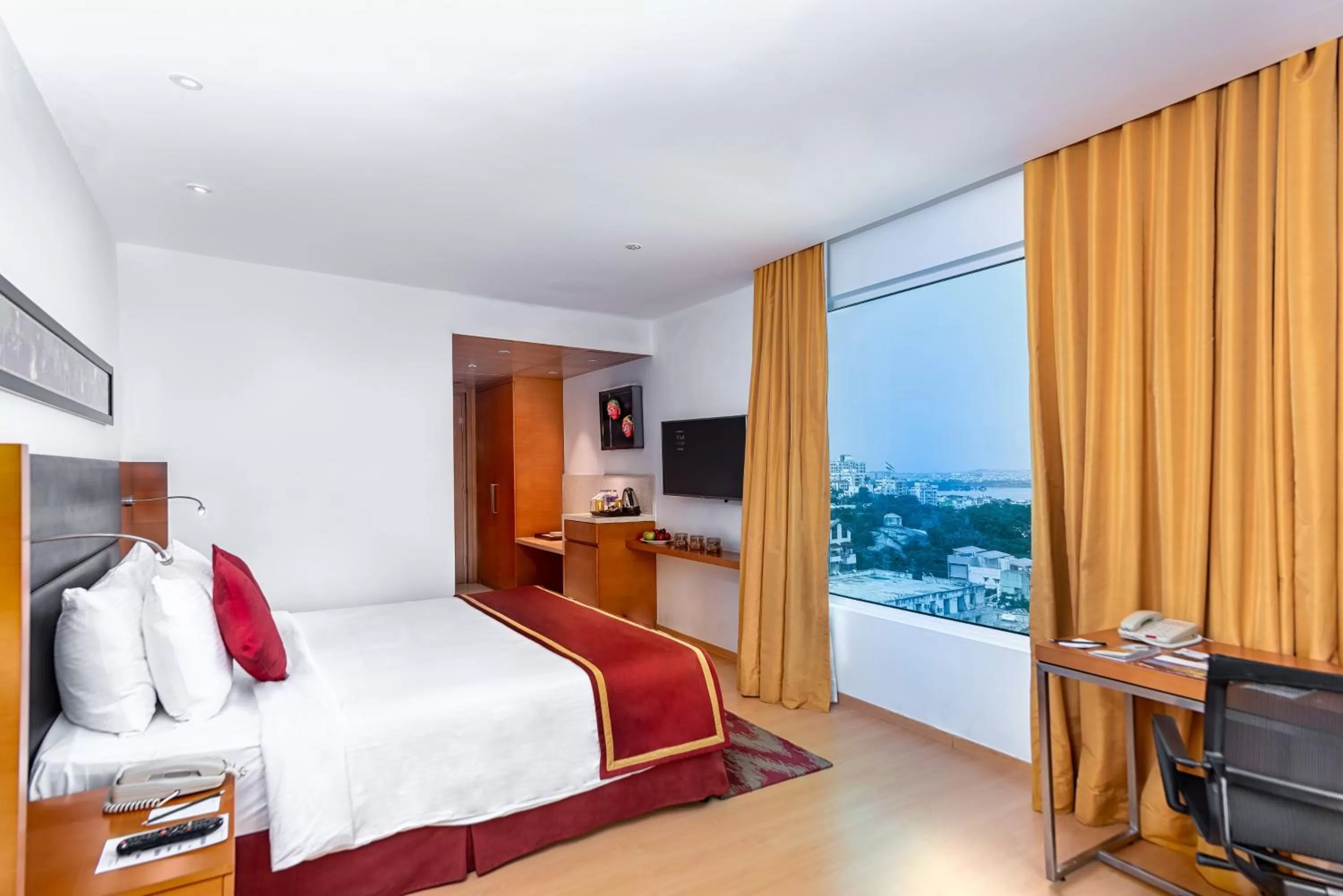 Coffee/tea facilities, Bed in Mercure Hyderabad KCP Banjara Hills, An Accor Hotel