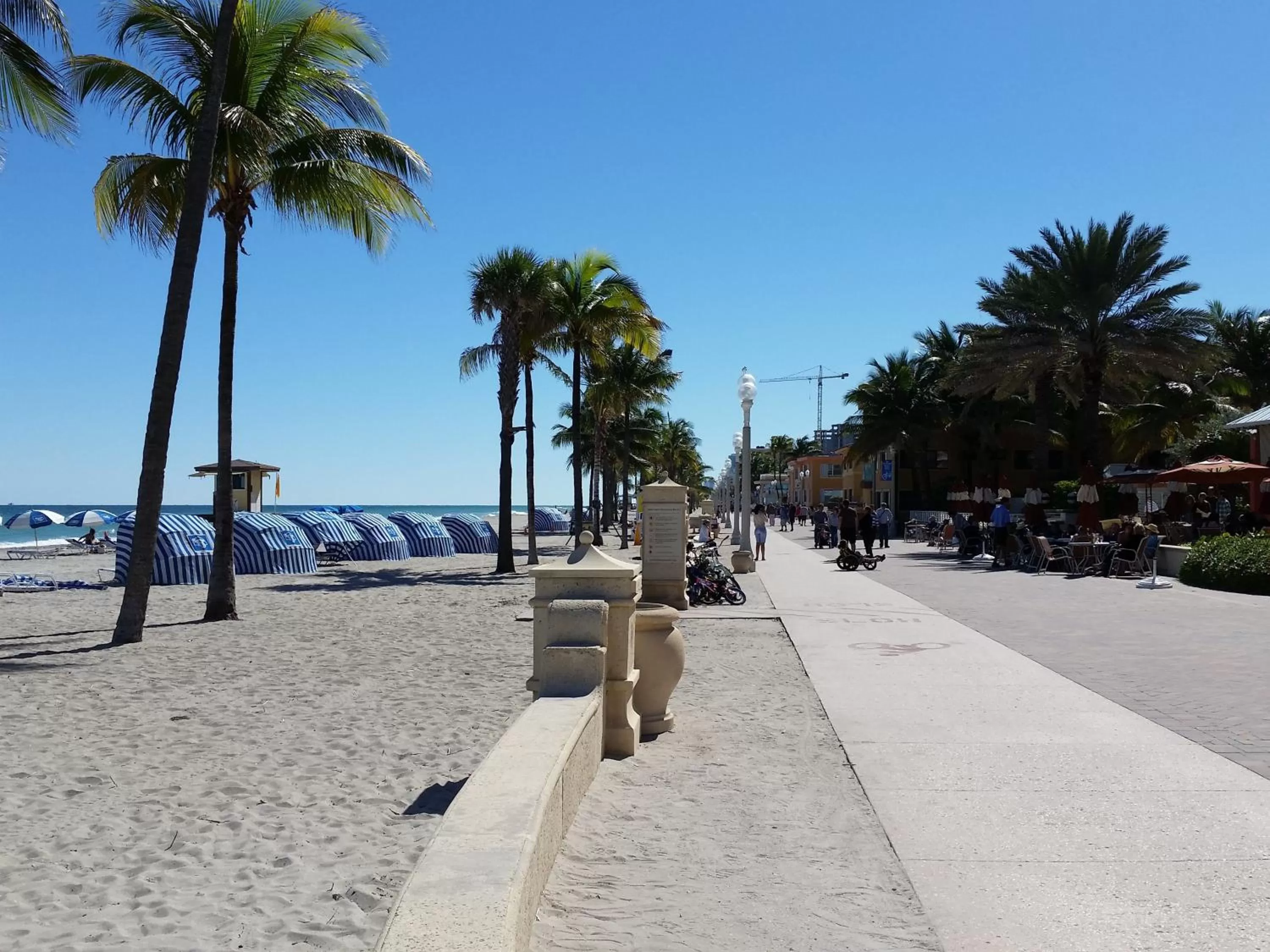 Beach in Hollywood Broadwalk Oceanside Hotel