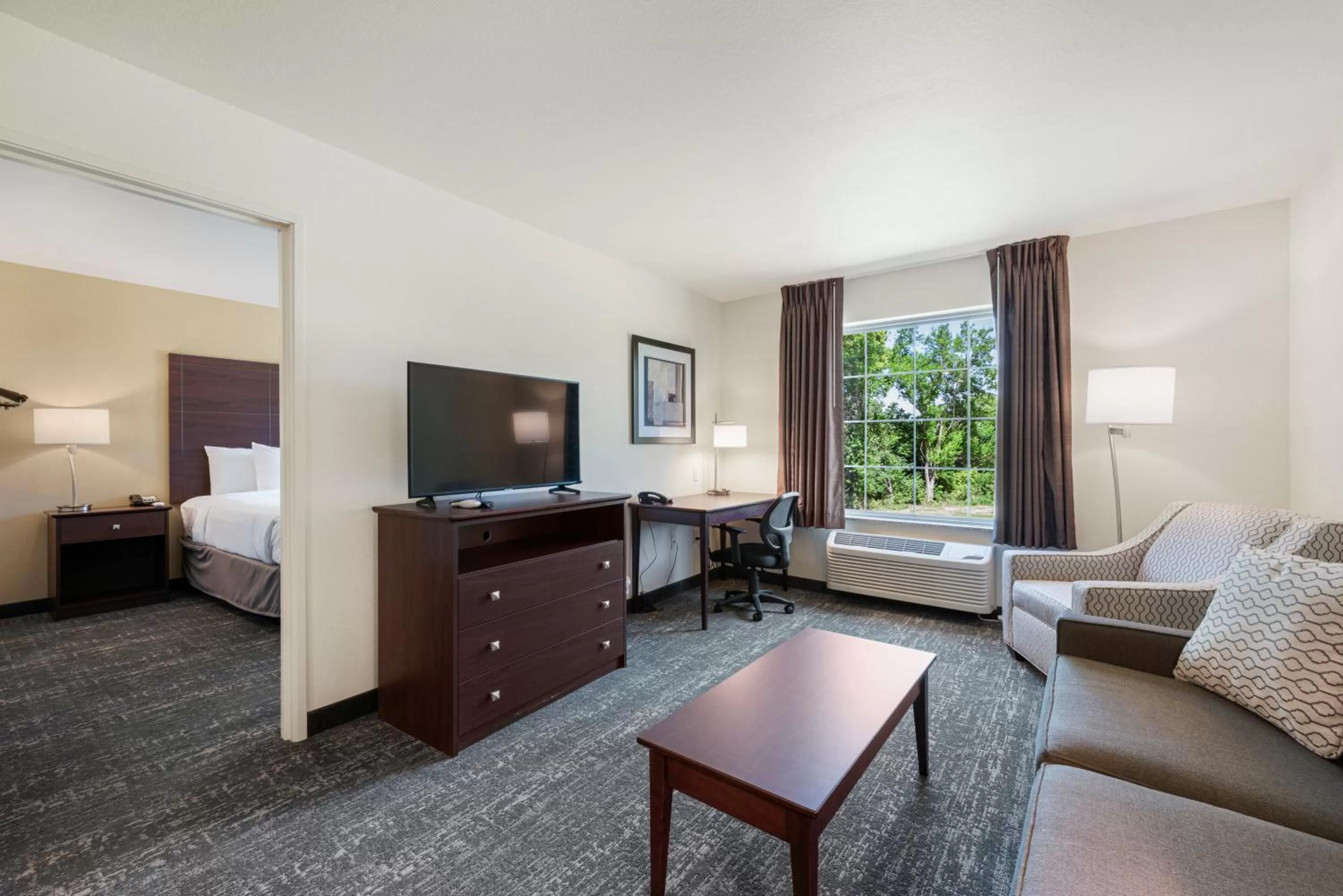TV and multimedia, Bed in Cobblestone Hotel & Suites - Urbana
