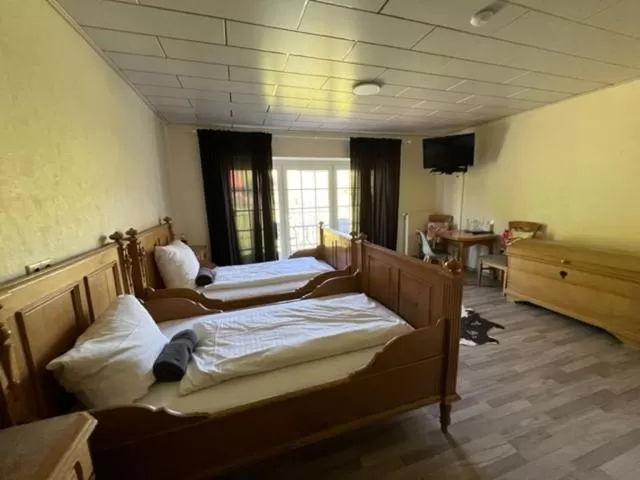 Bed in Hotel Rehkitz