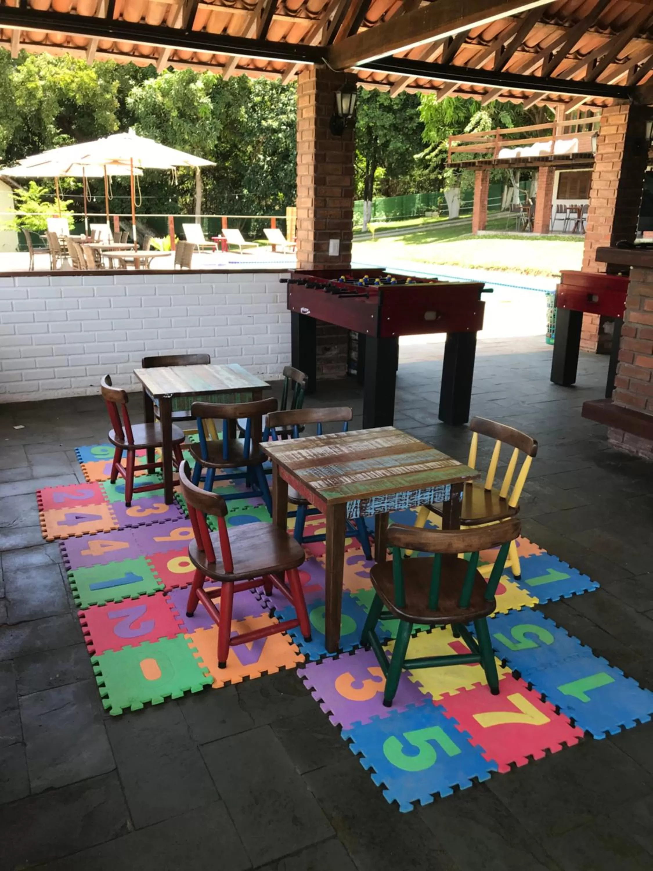 Seating area in Catamaran Praia Chalés
