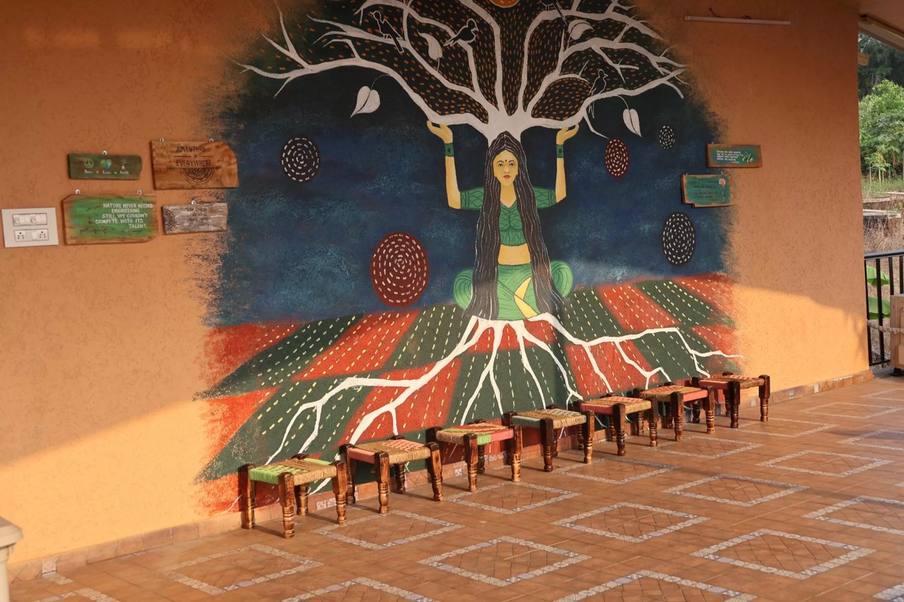 Balcony/Terrace in Saveda Farm & Cottages