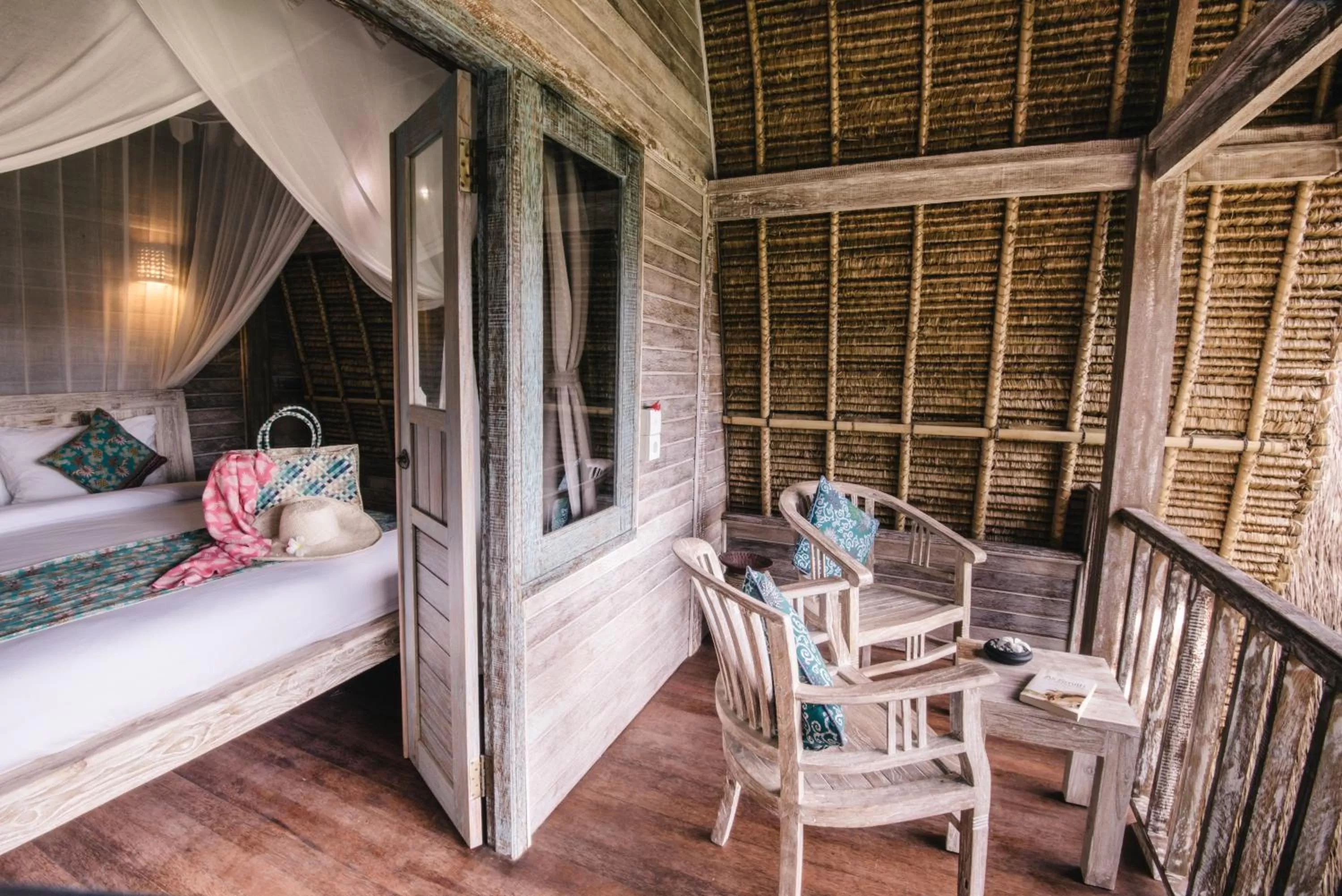 Balcony/Terrace, Bed in Dream Beach Huts