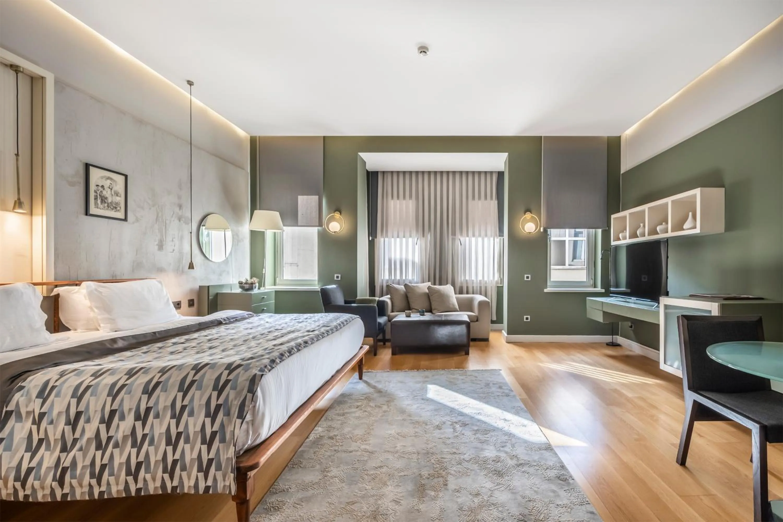 Living room, Bed in Ansen Hotel and Suites